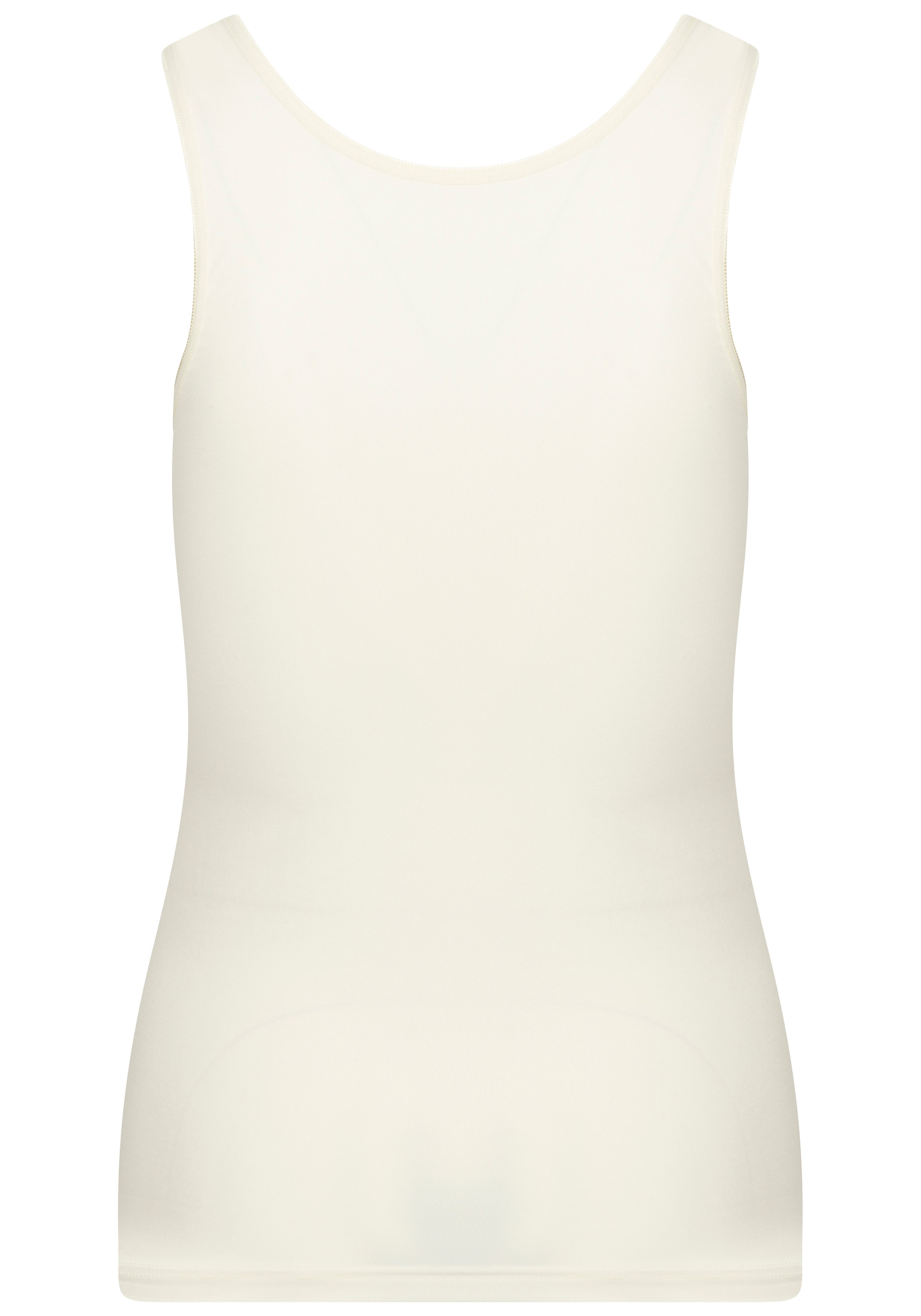 RJ Bodywear Pure Color dames top (1-pack), hemdje met brede banden, ivoor