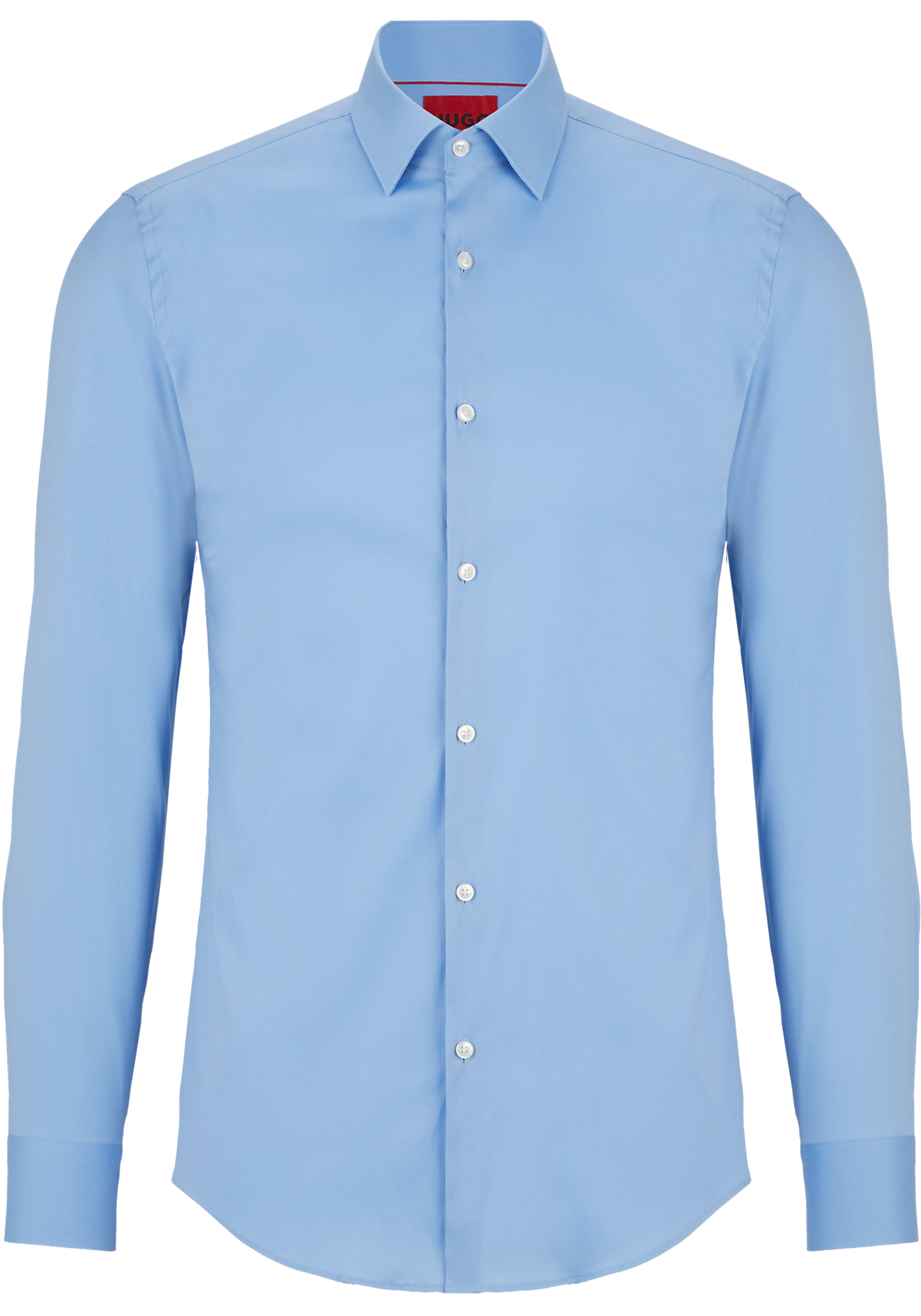 HUGO Kenno slim fit overhemd, popeline, blauw