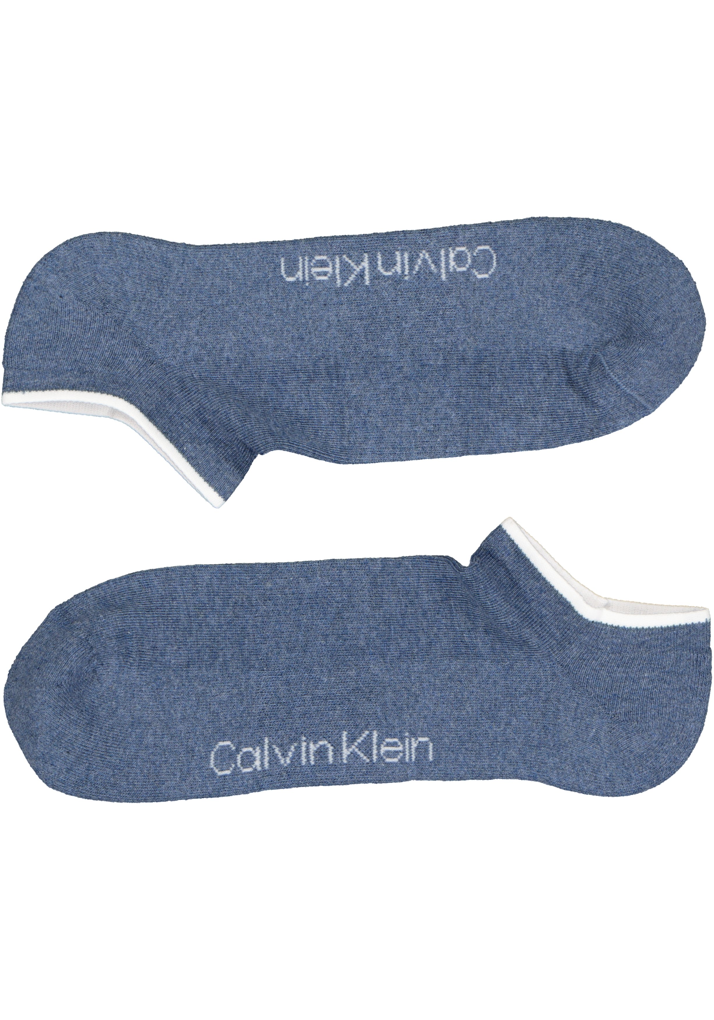 Calvin Klein herensokken Grant (3-pack), onzichtbare lage sportsokken, drie tinten jeansblauw