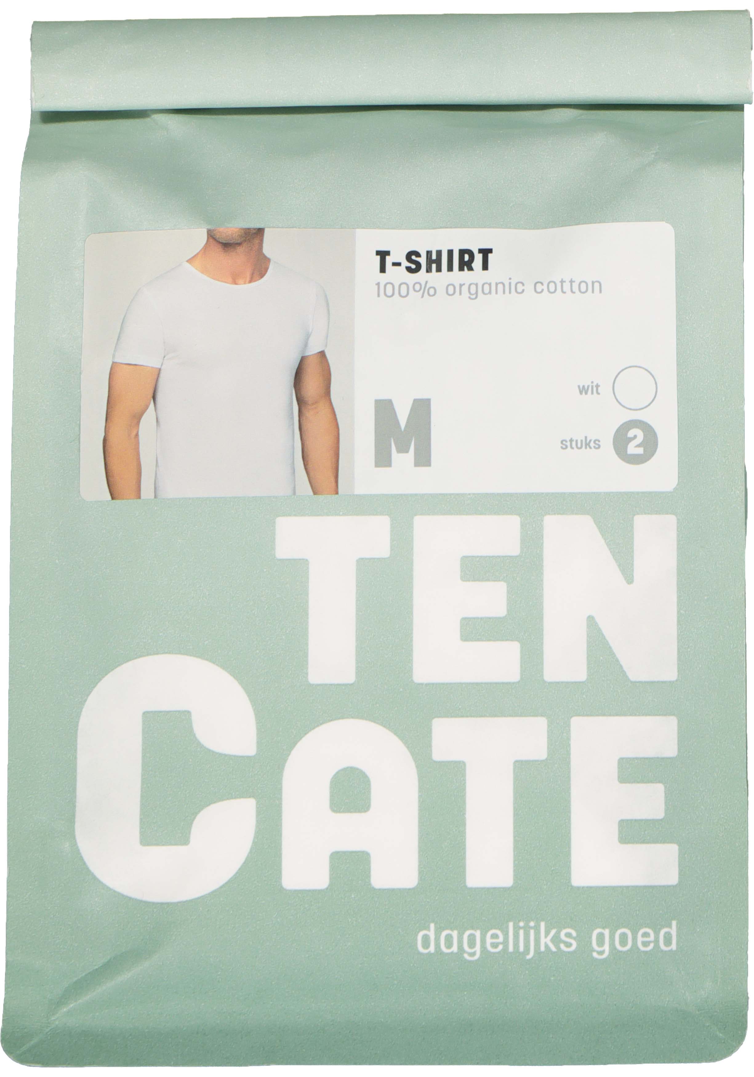 TEN CATE Basics men T-shirt (2-pack), heren T-shirts O-hals, wit