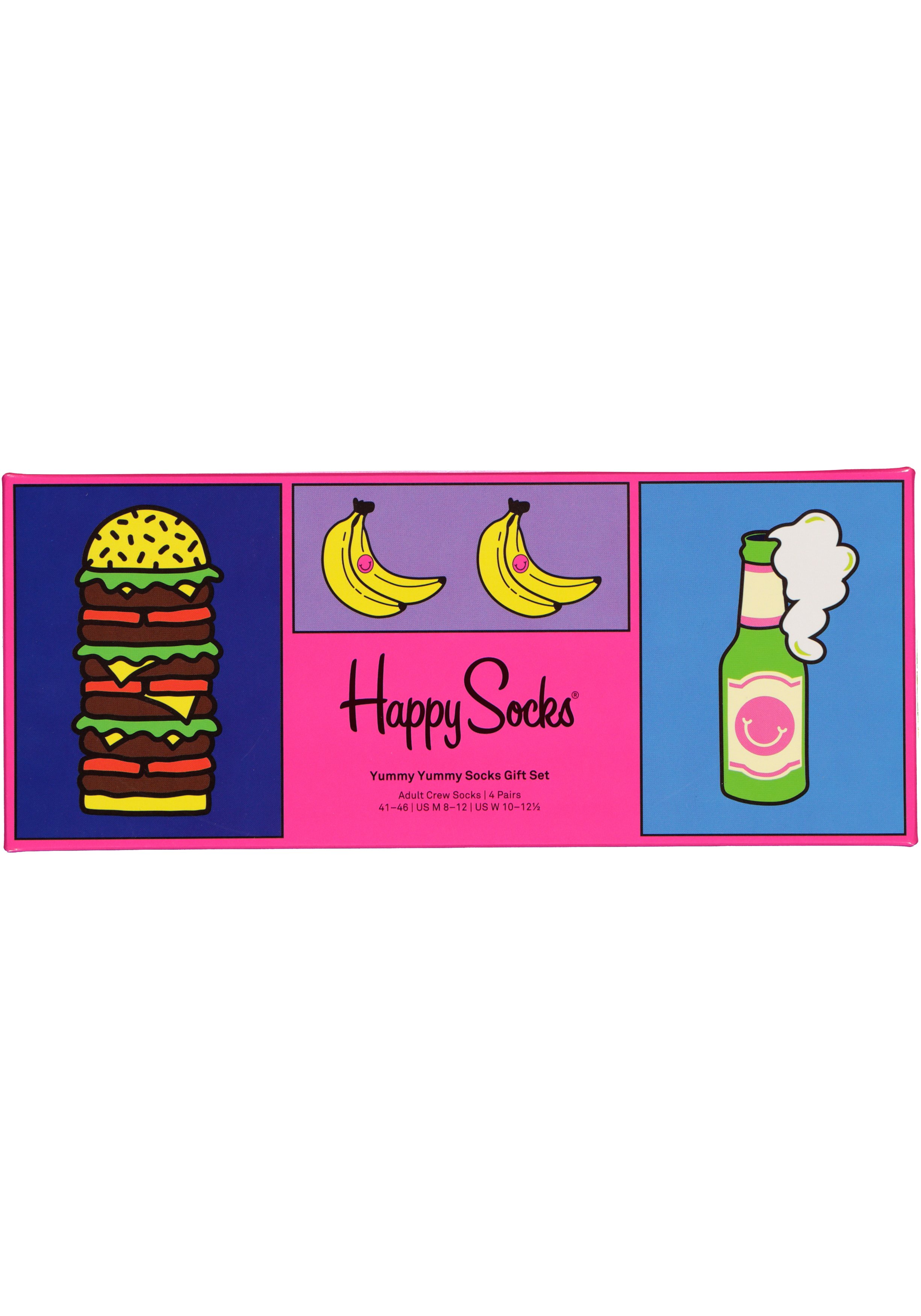 Happy Socks Yummy Yummy Socks Gift Set (4-pack), unisex sokken in cadeauverpakking