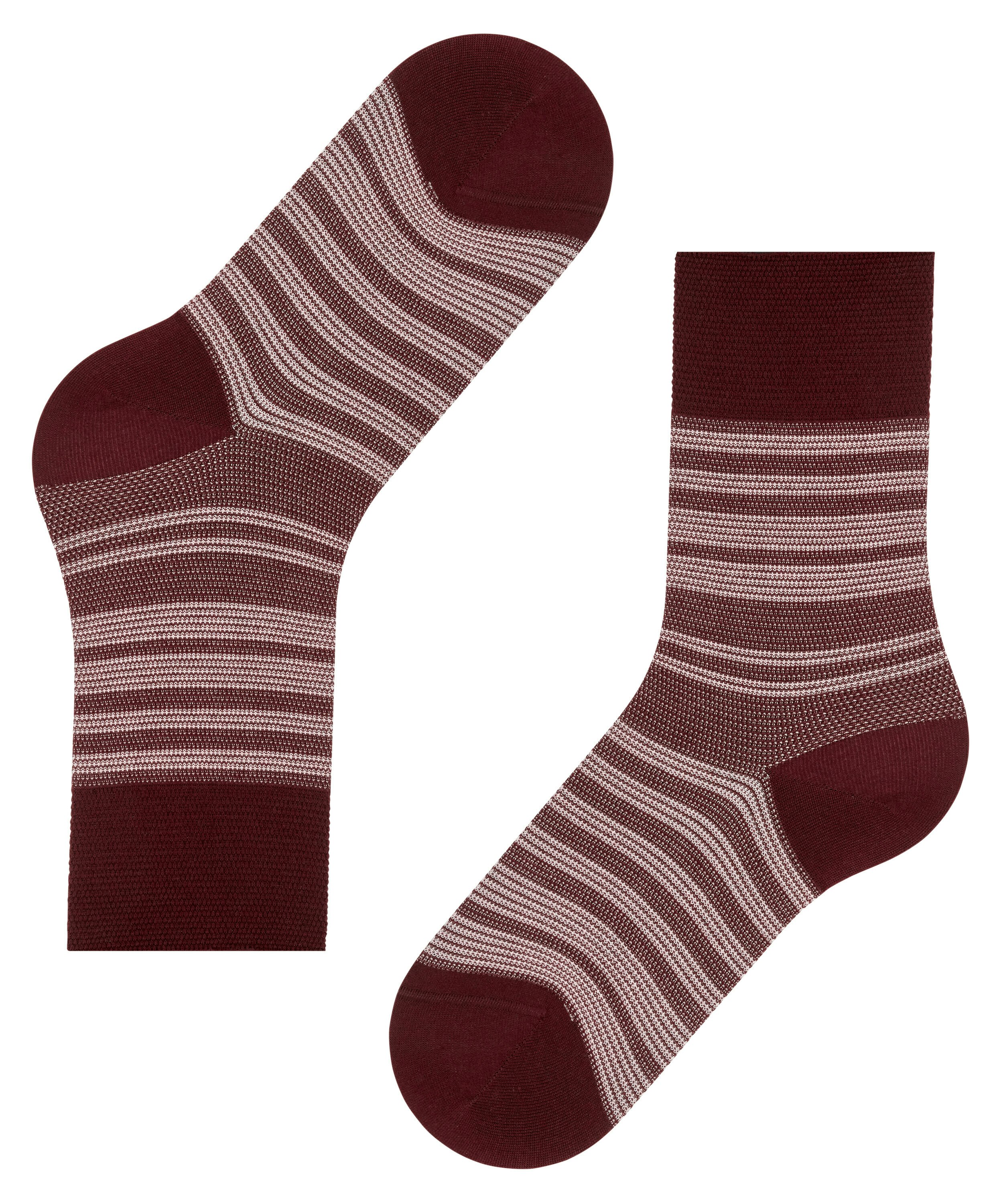 FALKE Sunset Stripe damessokken, rood (claret)