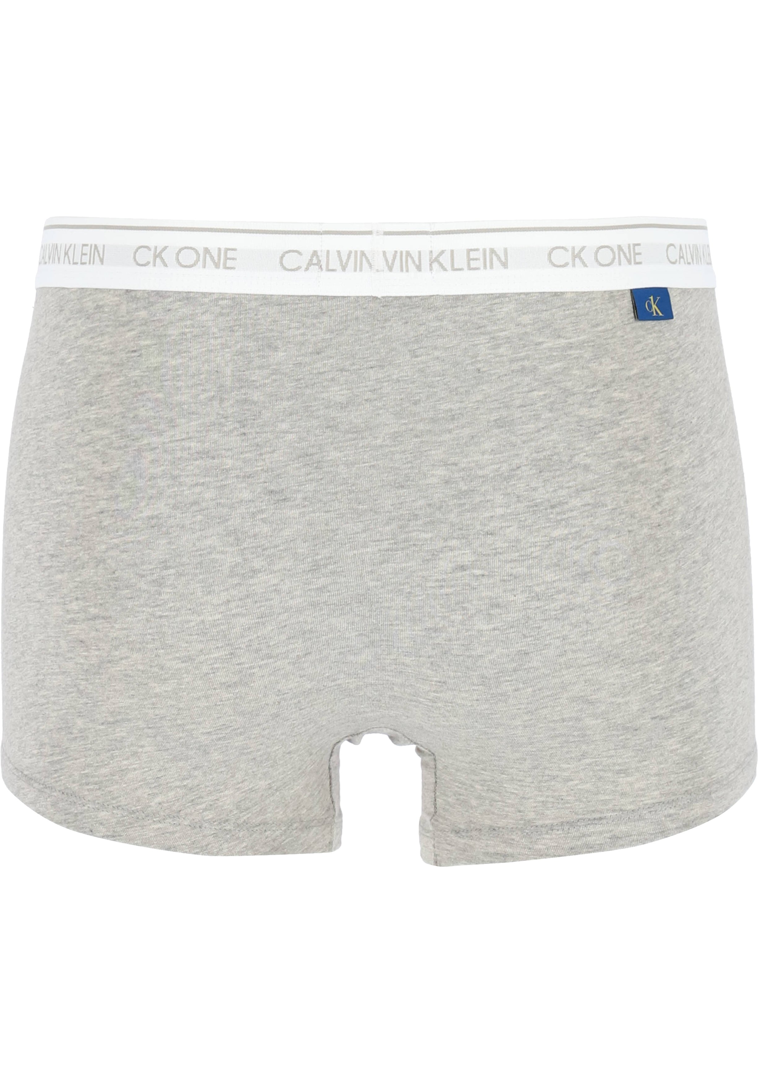 Calvin Klein CK ONE Cotton trunk (1-pack), heren boxer normale lengte, grijs melange