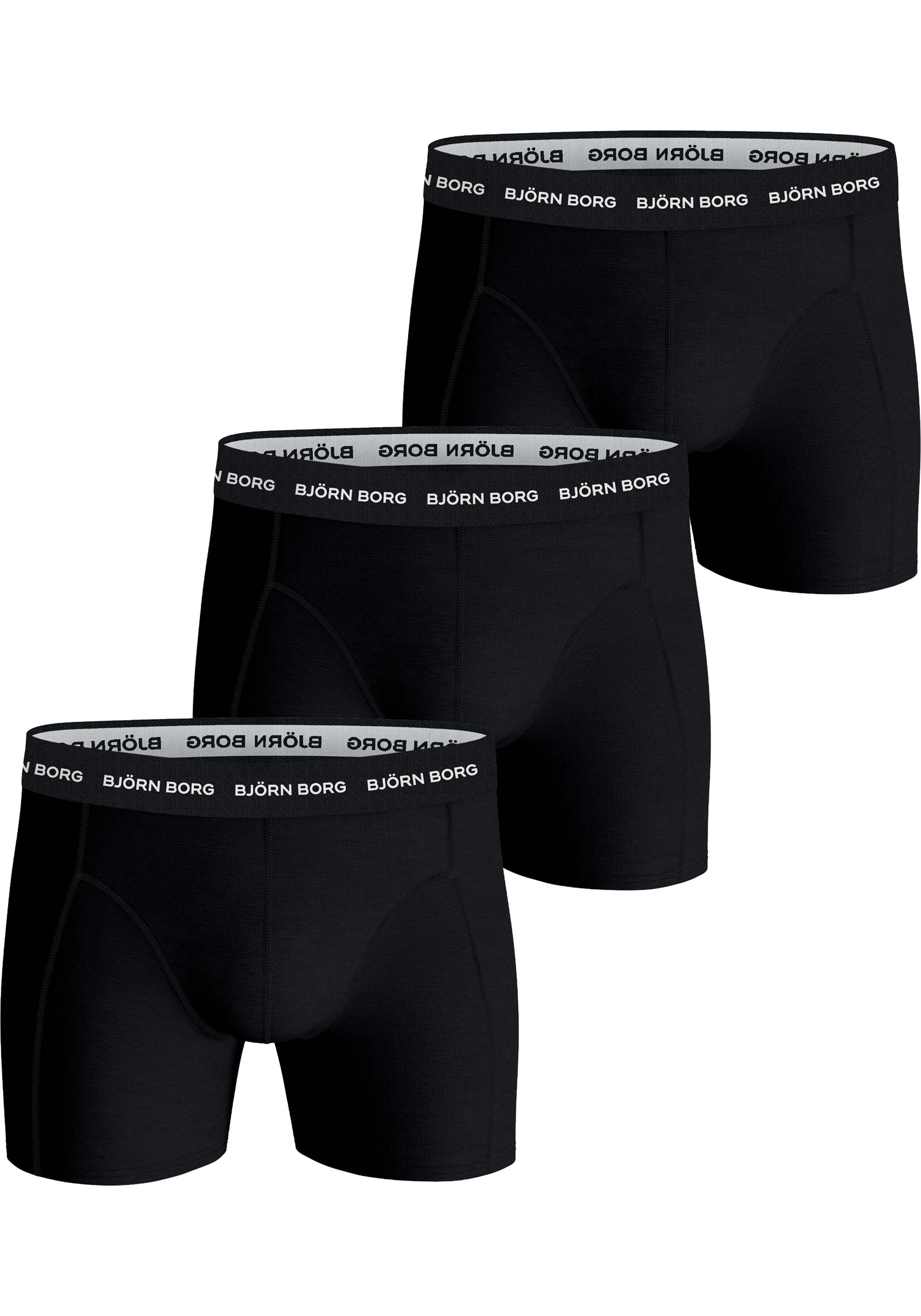 Bjorn Borg boxershorts Essential (3-pack), heren boxers normale lengte, zwart