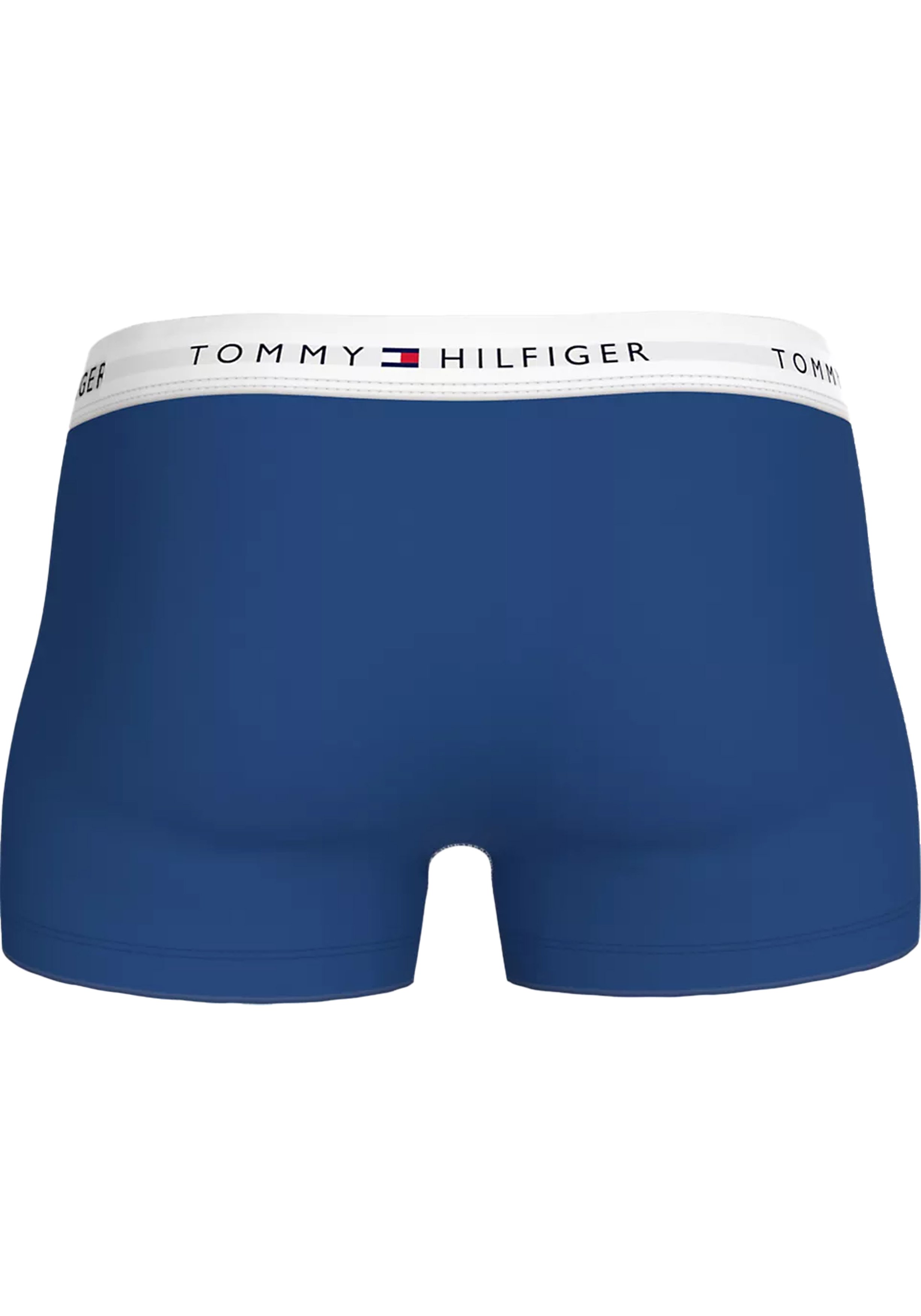 Tommy Hilfiger trunk (3-pack), heren boxers normale lengte, zwart, donkerrood, kobalt