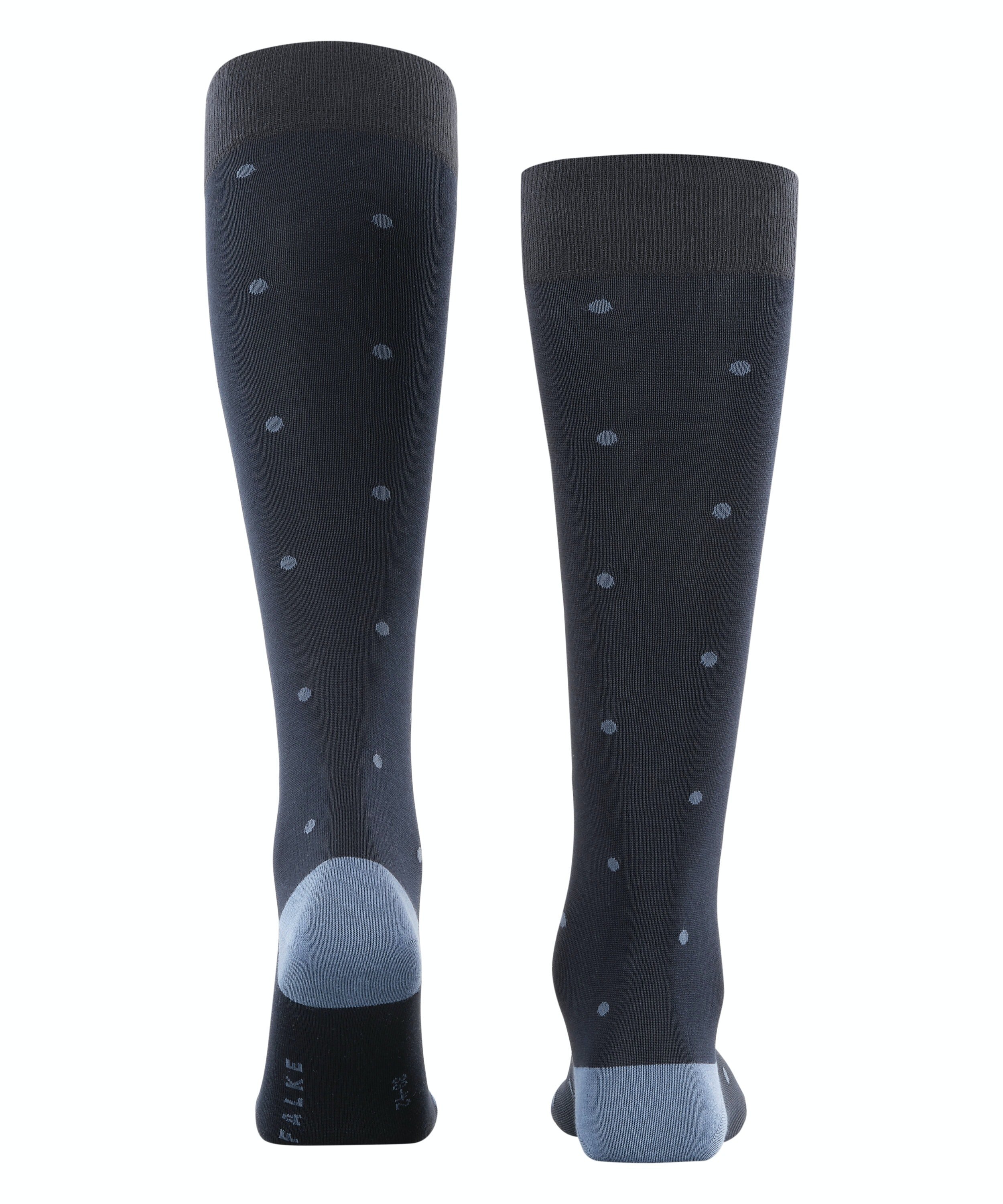 FALKE Dot heren kniekousen, blauw (dark navy)