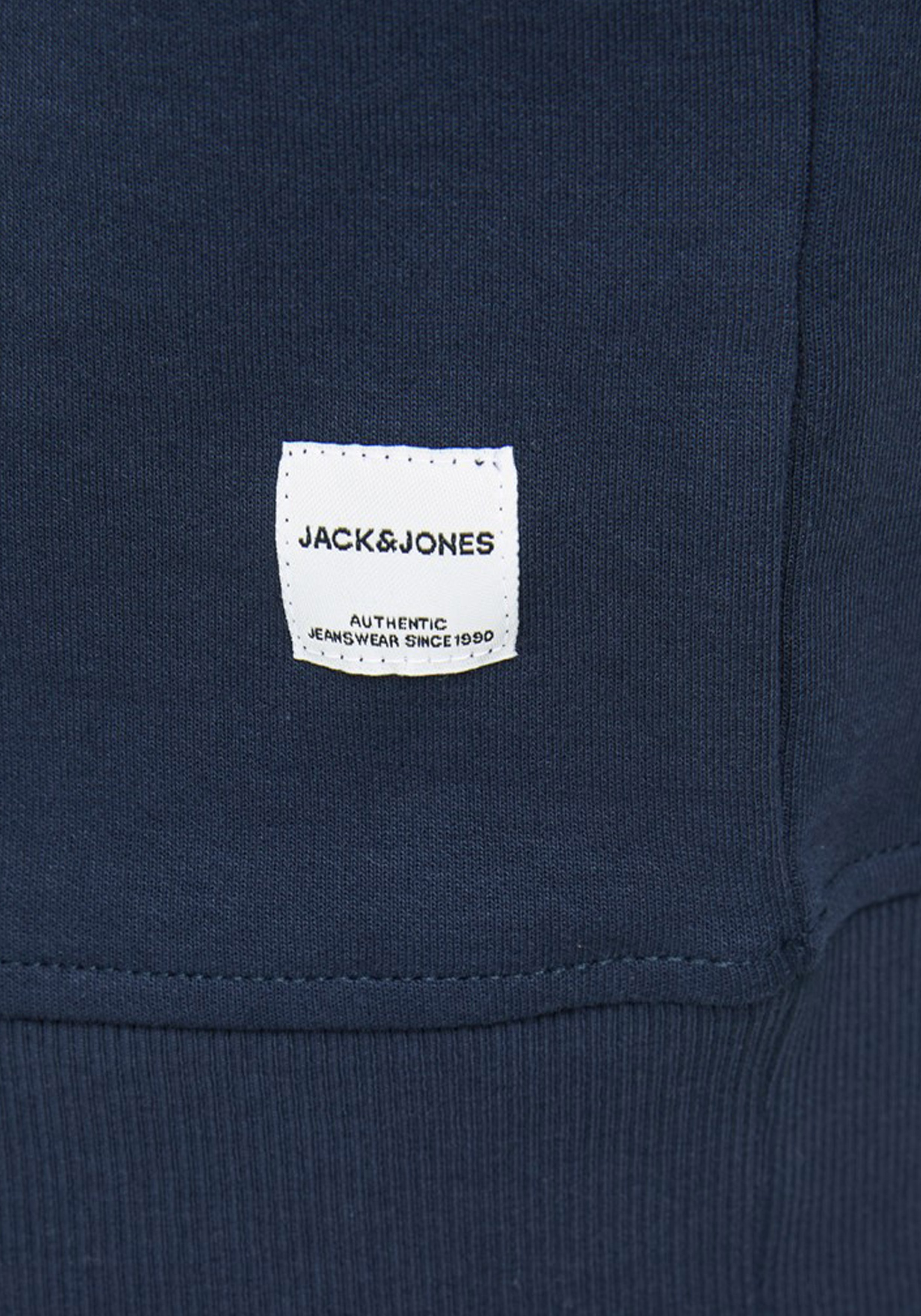 JACK & JONES sweatshirt katoen, O-hals, donkerblauw