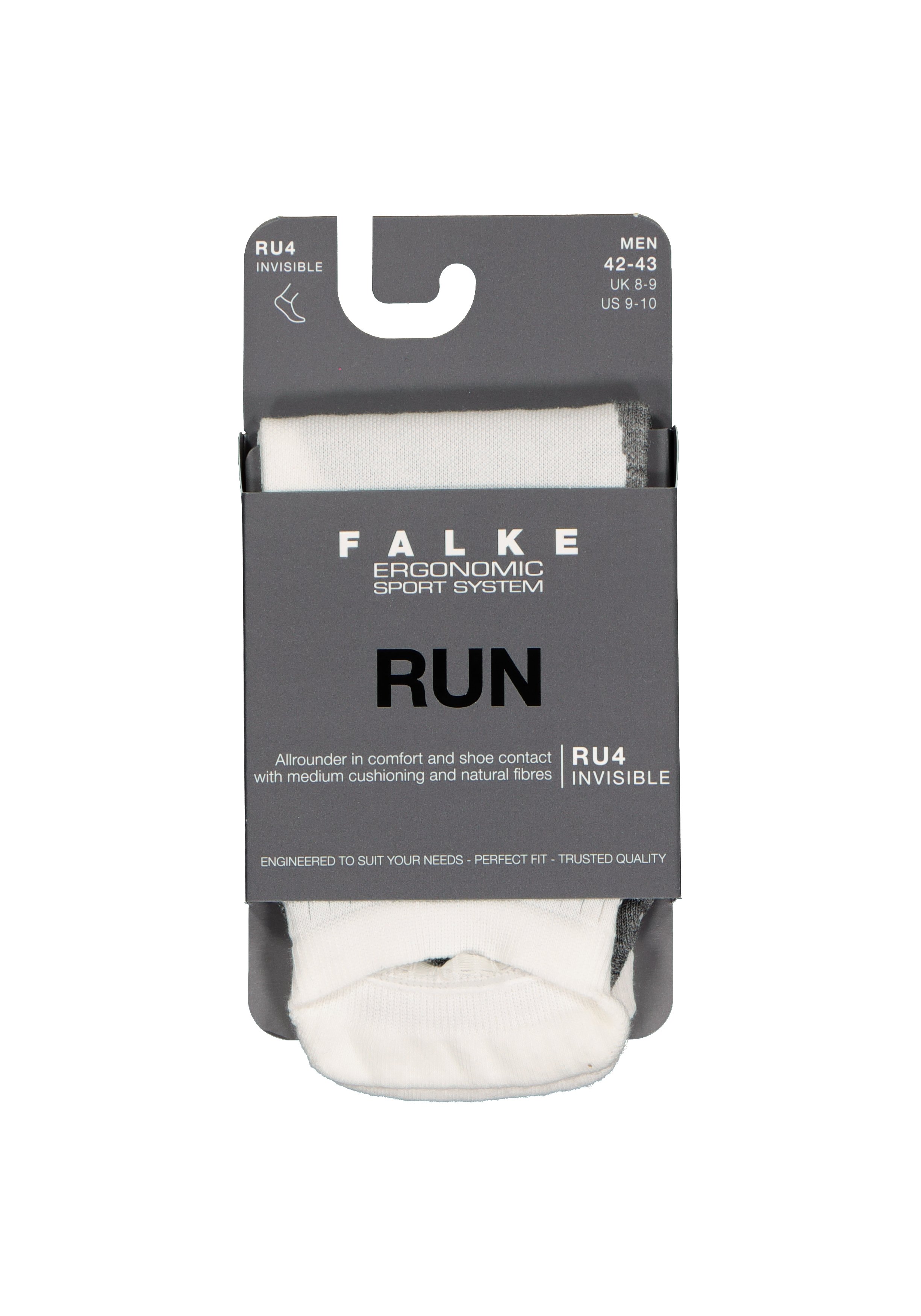 FALKE RU4 invisible heren hardoopsokken, wit (white-mix)