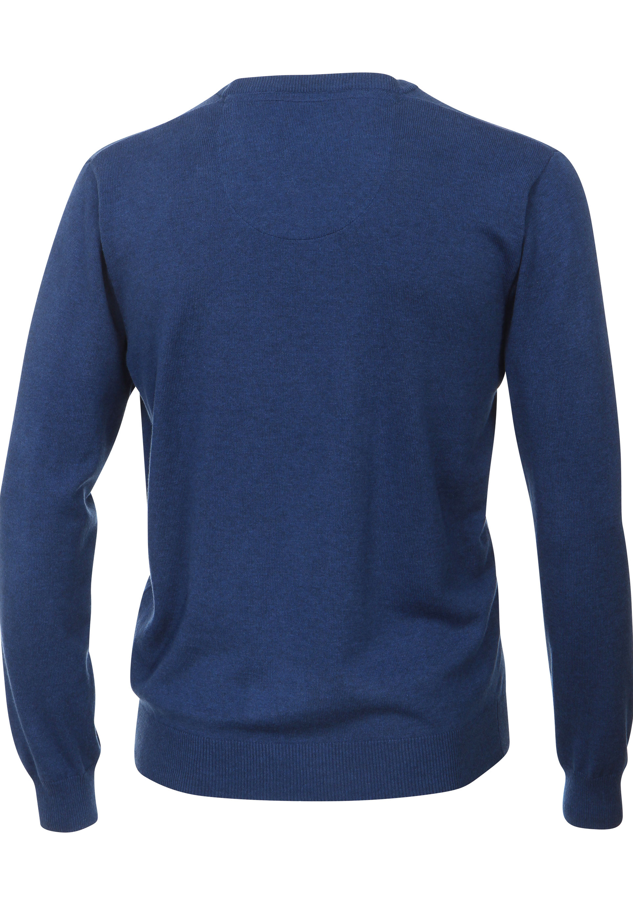 Redmond heren trui katoen, V-hals, jeans-blauw