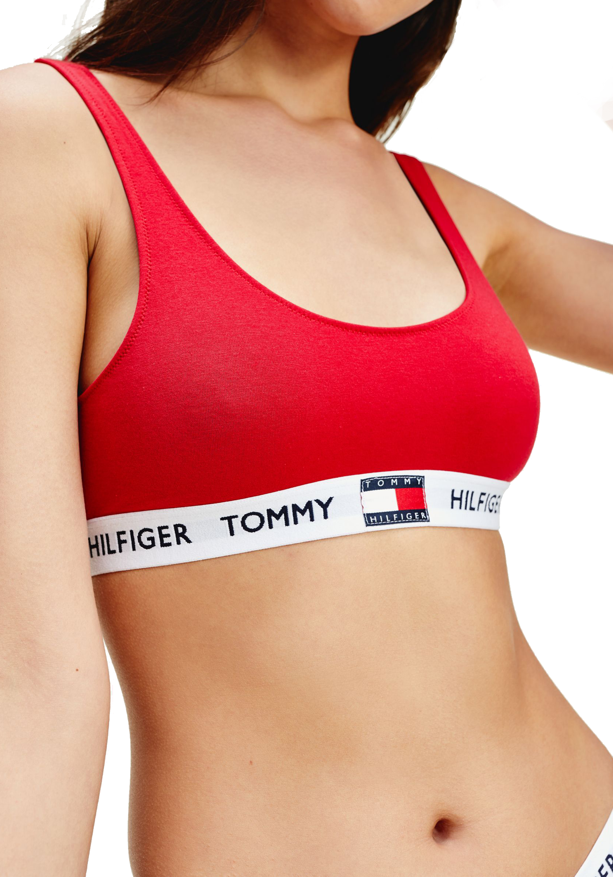 Tommy Hilfiger dames Tommy 85 bralette, katoen ongevoerd, rood