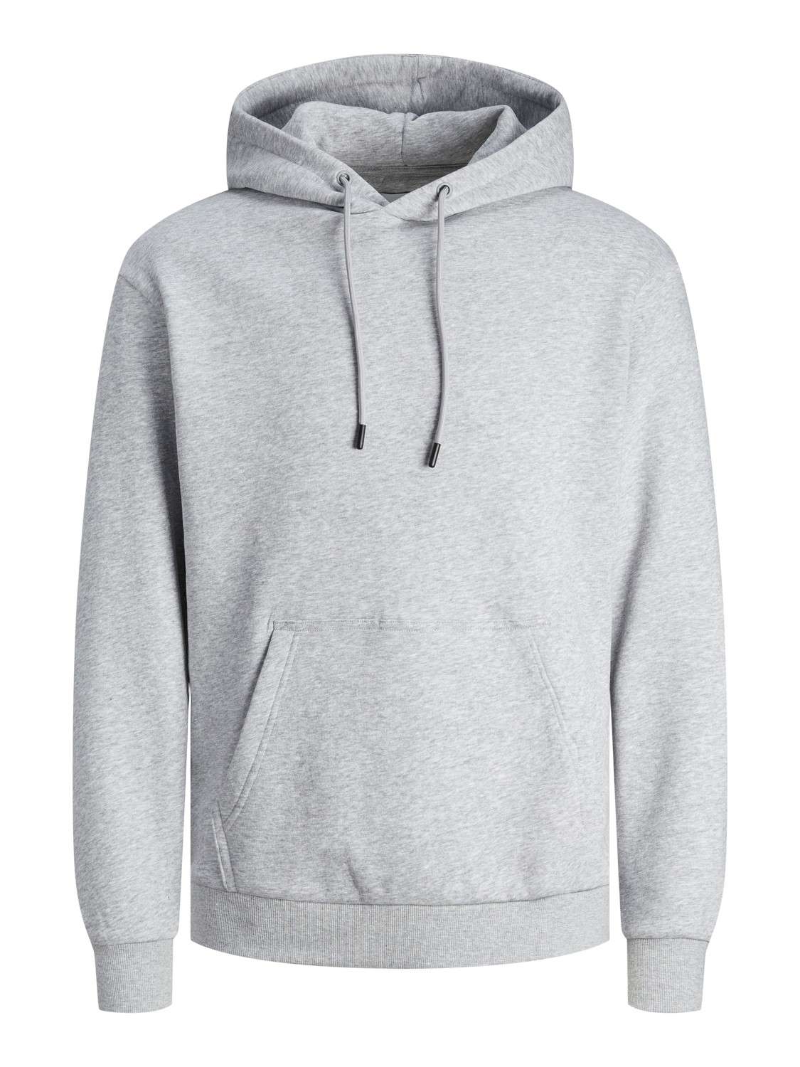 JACK & JONES Bradley sweat hood regular fit, heren hoodie katoenmengsel met capuchon, lichtgrijs melange