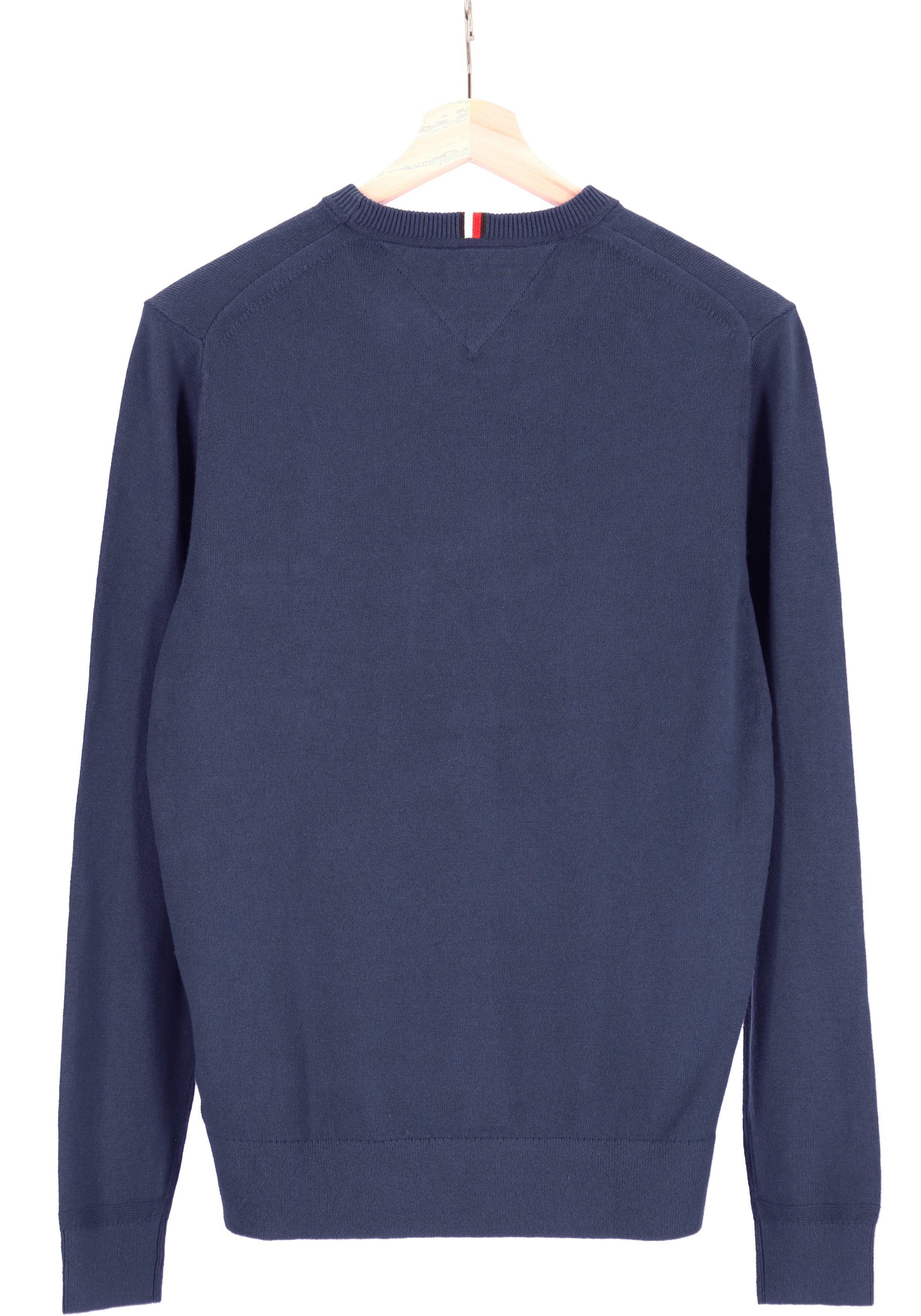 Tommy Hilfiger O-hals trui katoen met kasjmier, Pima Organic Cotton Cashmere, lichtblauw (Faded Indigo)