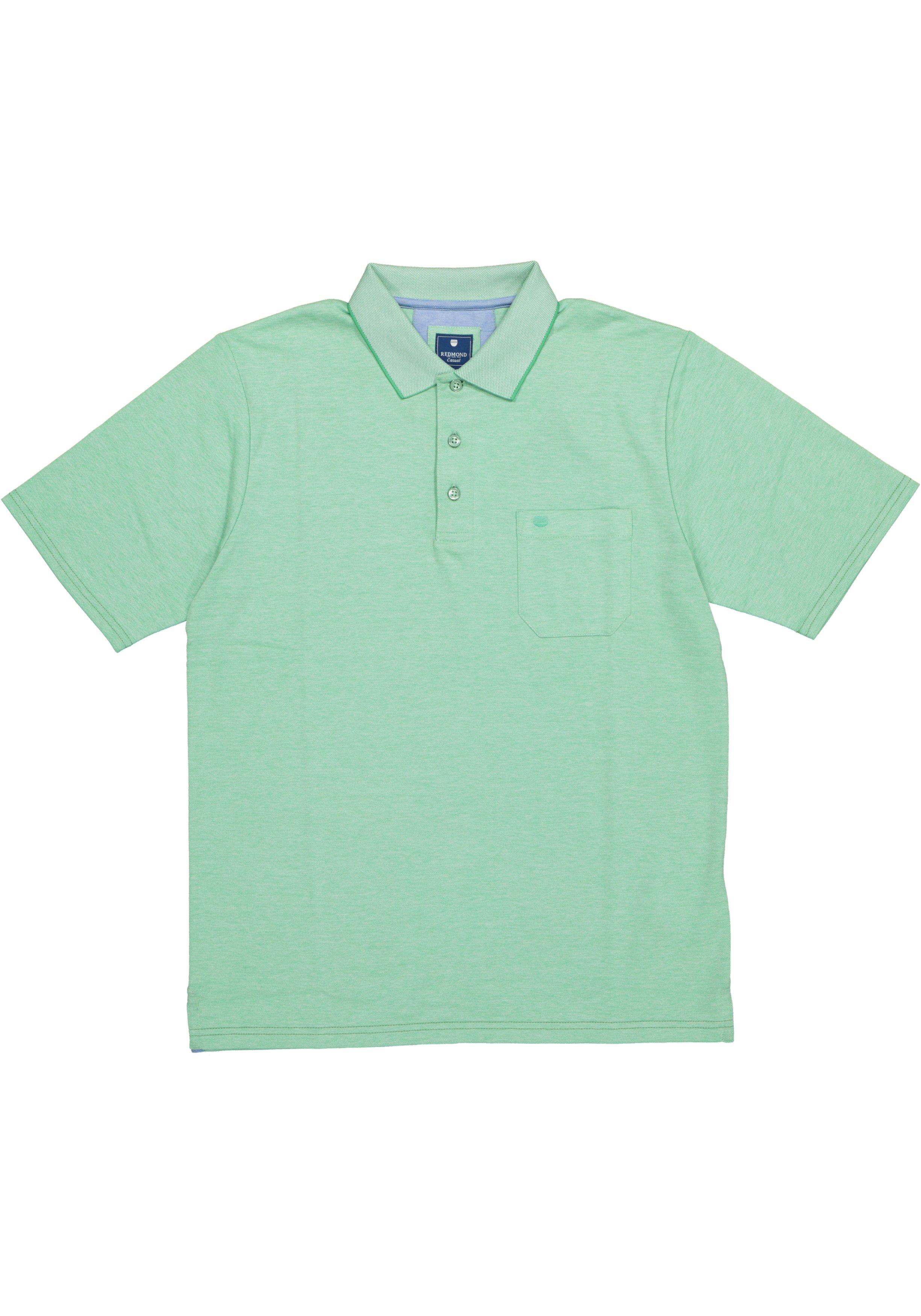 Redmond regular fit poloshirt, groen melange