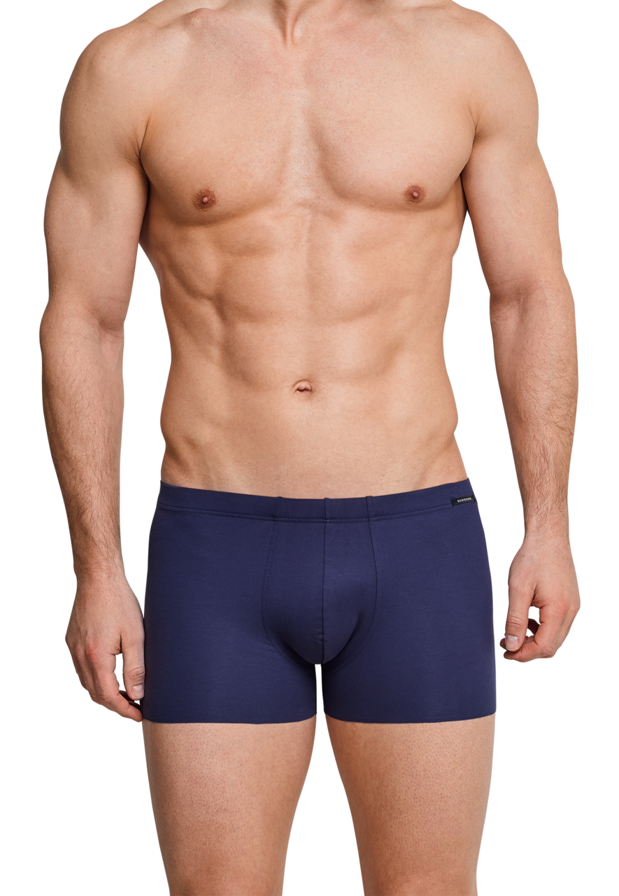 SCHIESSER Laser Cut boxer (1-pack), heren short interlock naadloos blauw