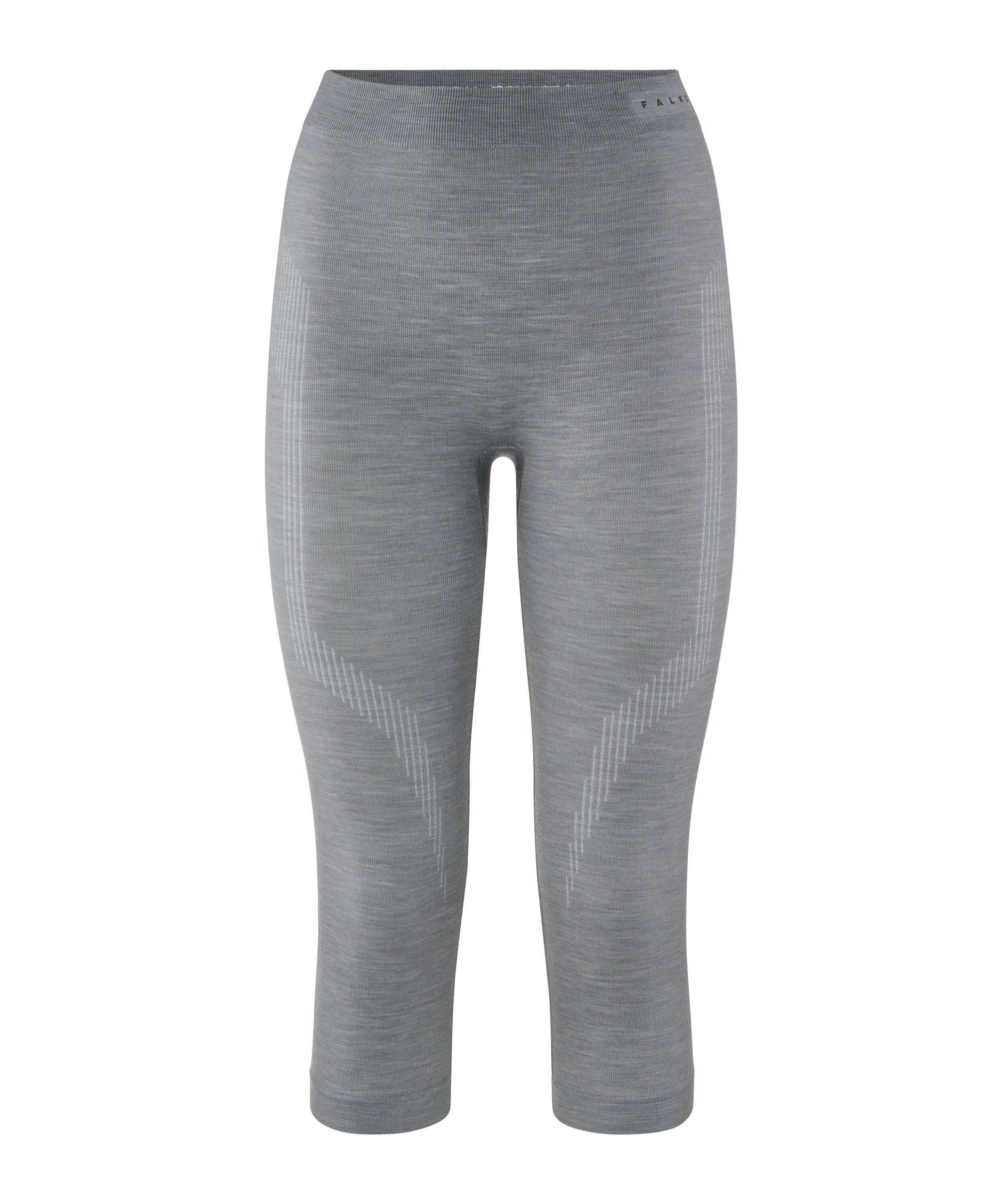 FALKE dames 3/4 tights Wool-Tech, thermobroek, grijs (grey-heather)