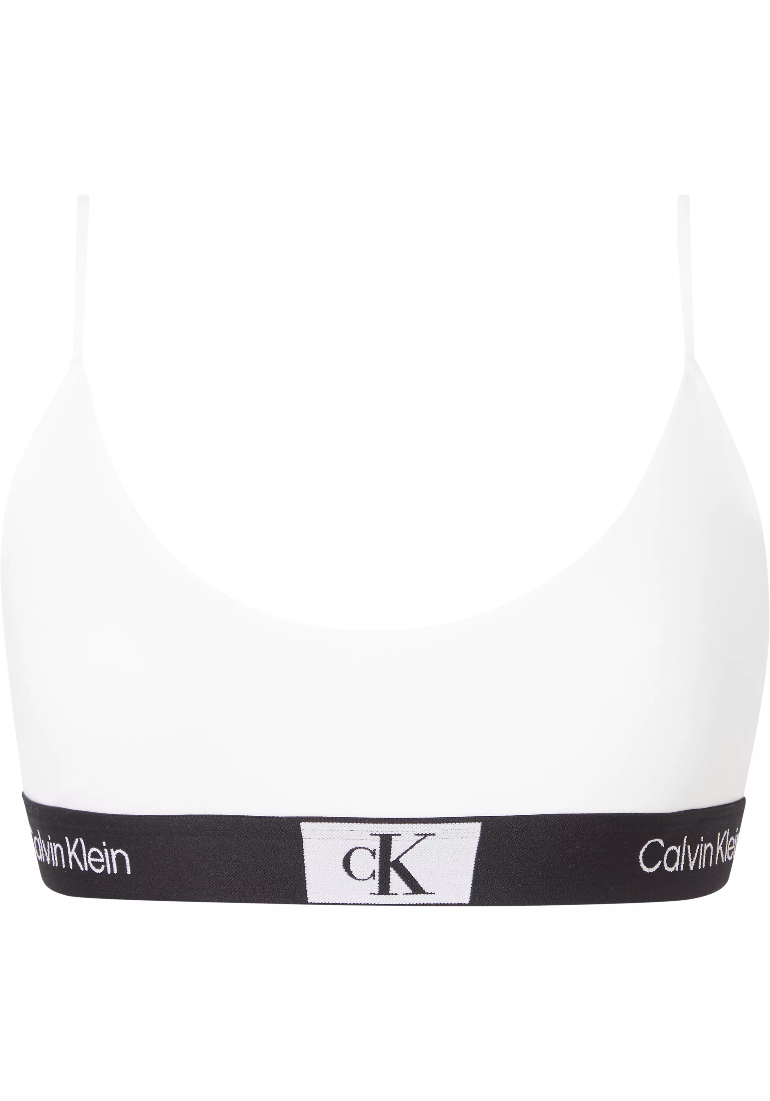 Calvin Klein dames 1996 unlined bralette, bralette, wit