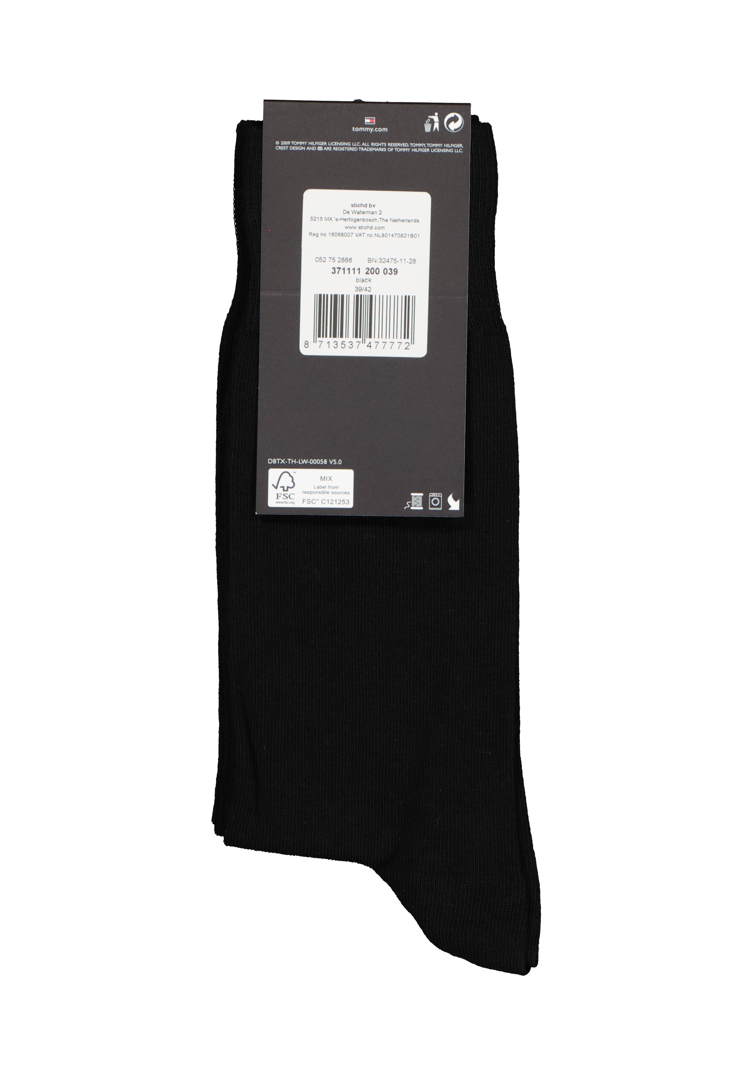 Tommy Hilfiger Classic Socks (2-pack), herensokken katoen, zwart