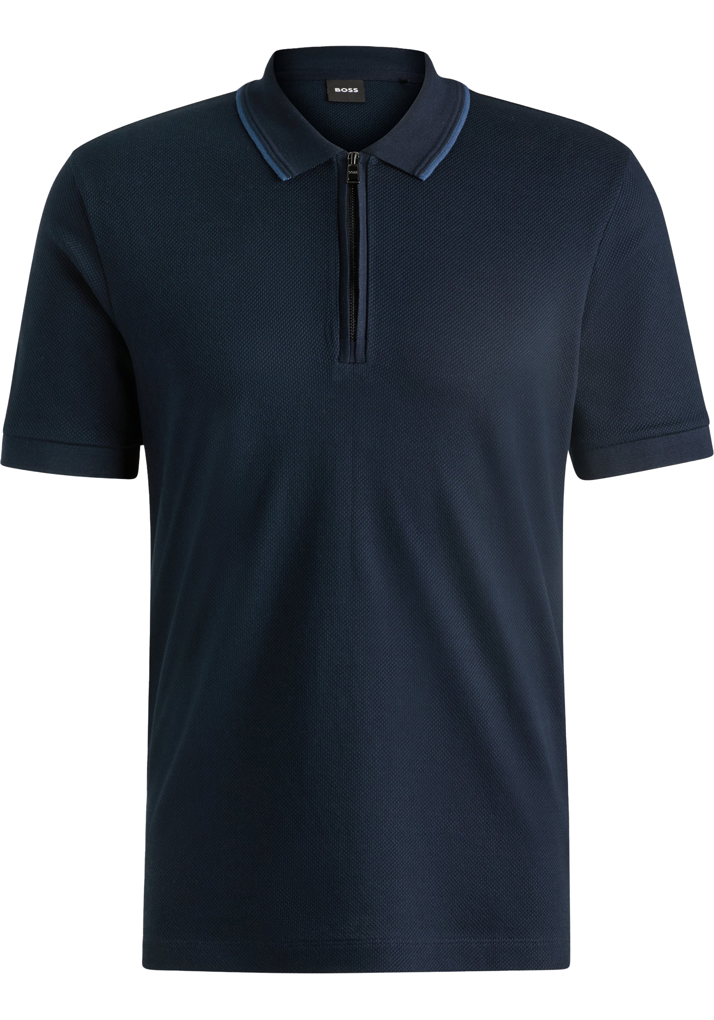 BOSS Paras regular fit heren polo, pique, donkerblauw