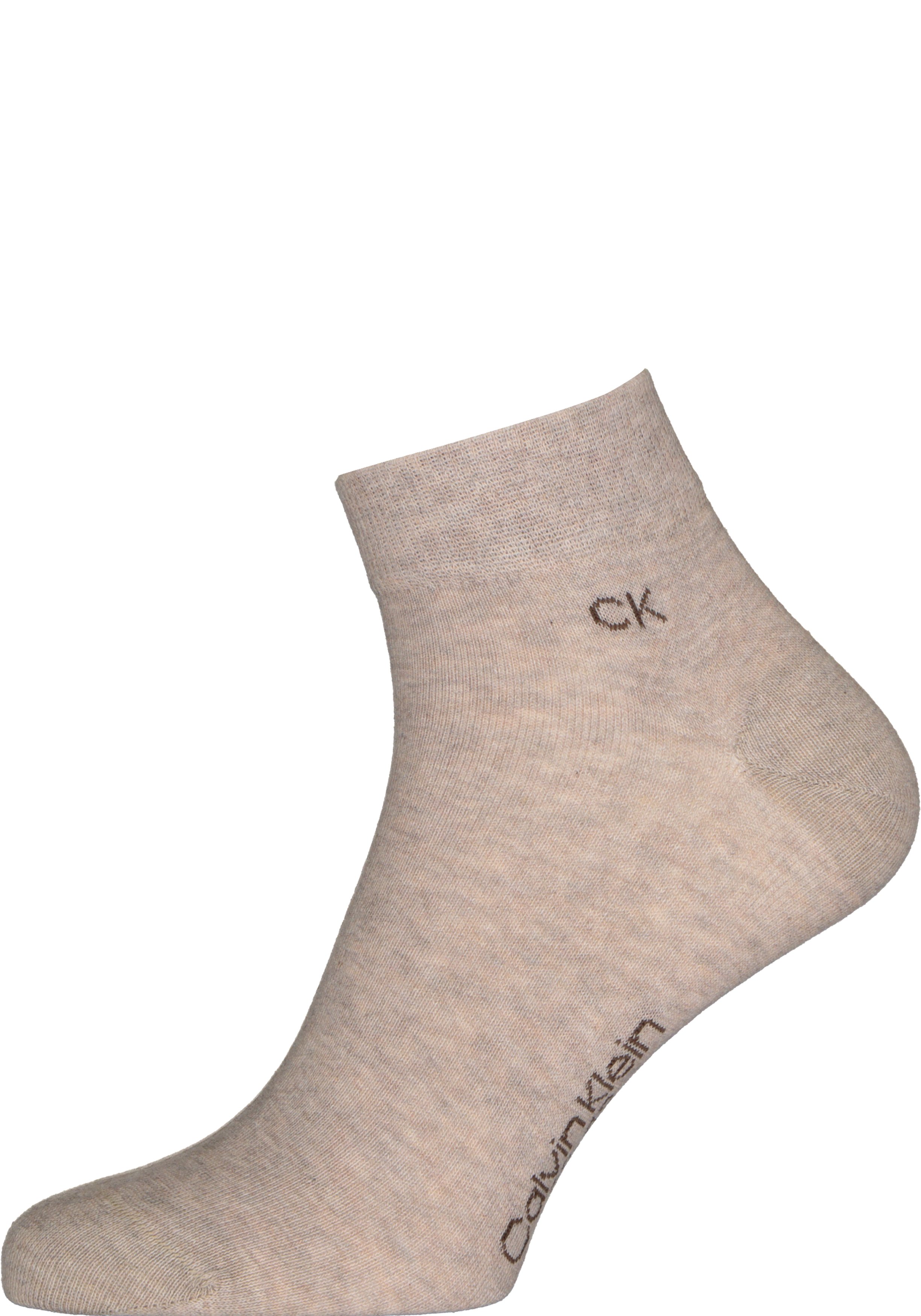 Calvin Klein herensokken Simon (2-pack), hoge enkelsokken, beige en lichtbruin