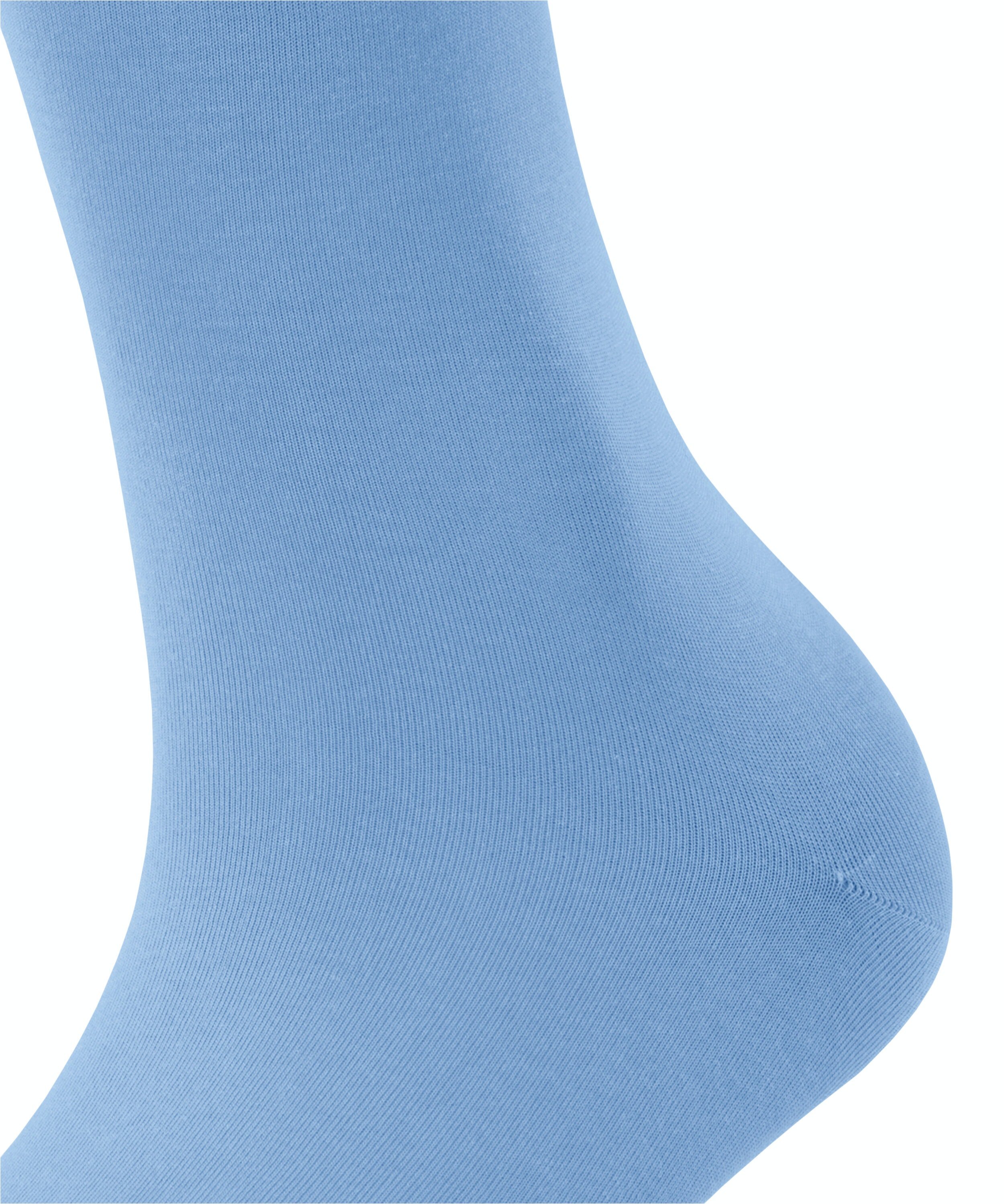 FALKE Cotton Touch dames kniekousen, ijsblauw (arcticblue)