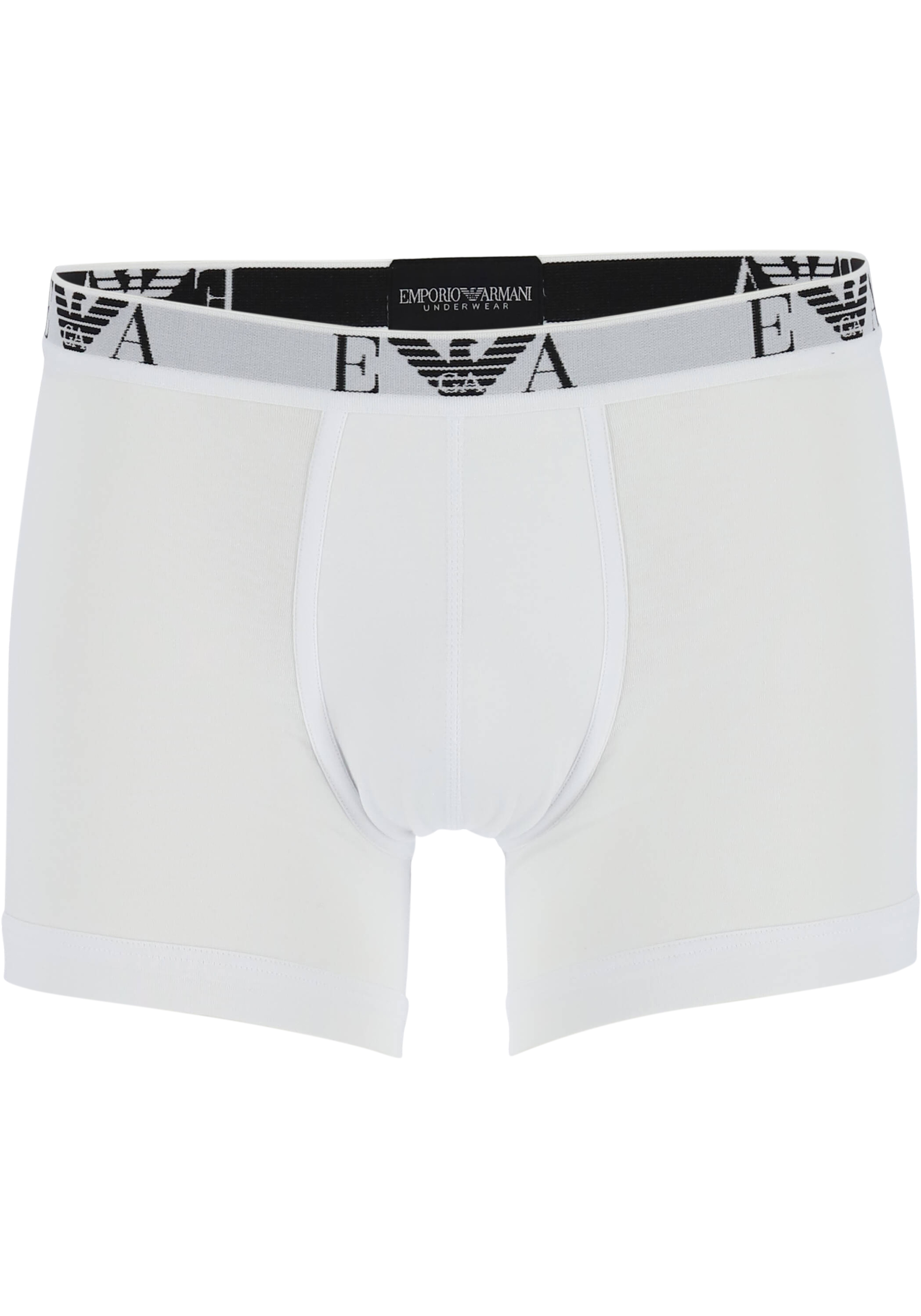 Emporio Armani Boxers Essential Monogram (2-pack), heren boxers normale lengte, wit 