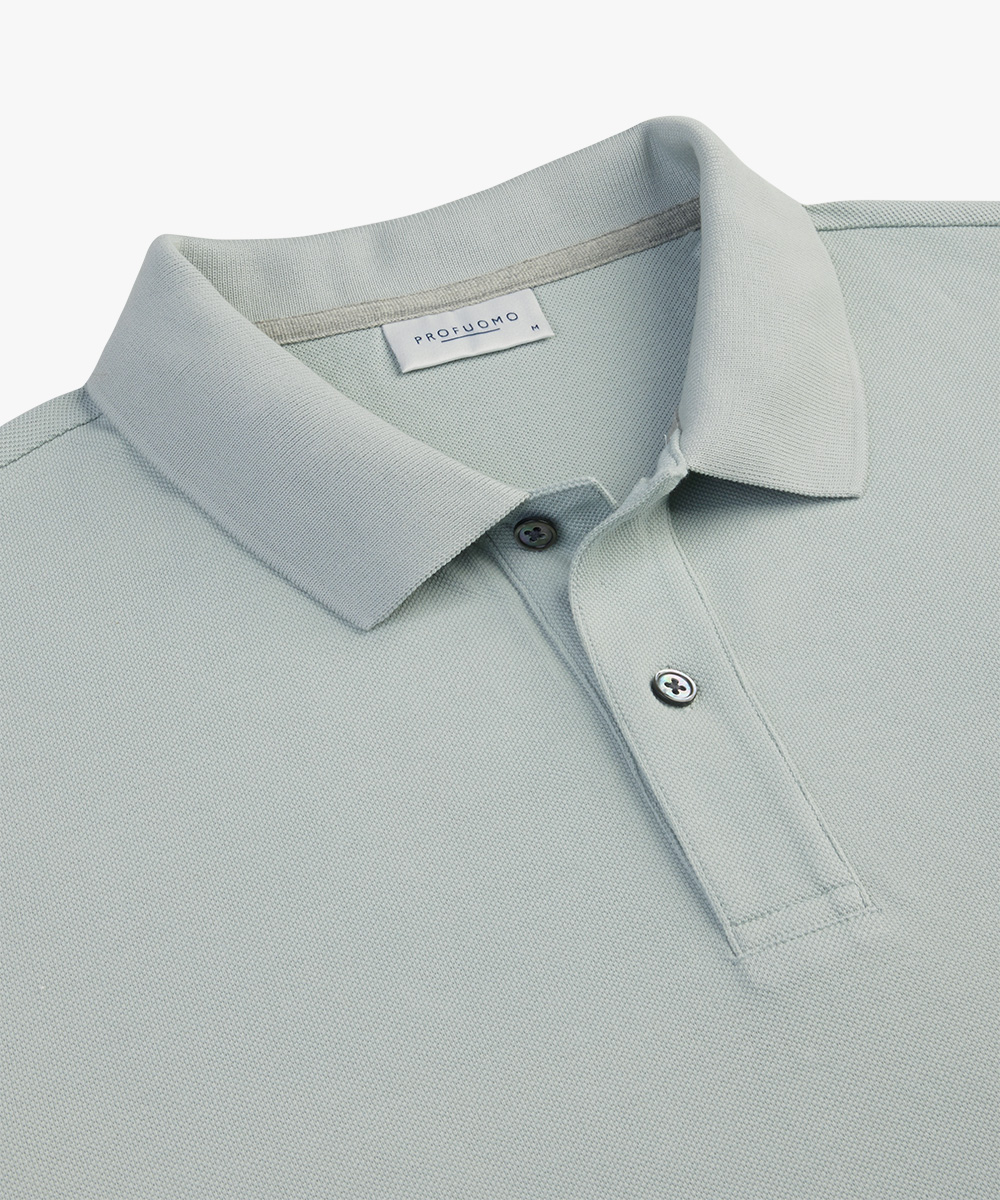 Profuomo slim fit heren polo, mintgroen