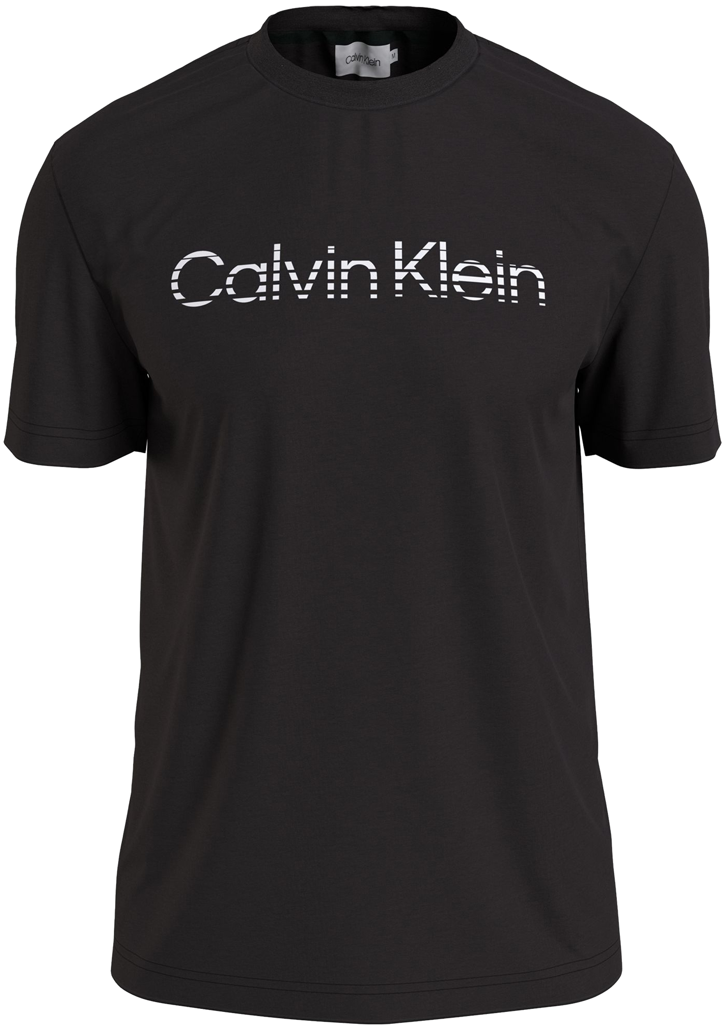 Calvin Klein Degrade Logo T-shirt, heren T-shirt korte mouw O-hals, zwart