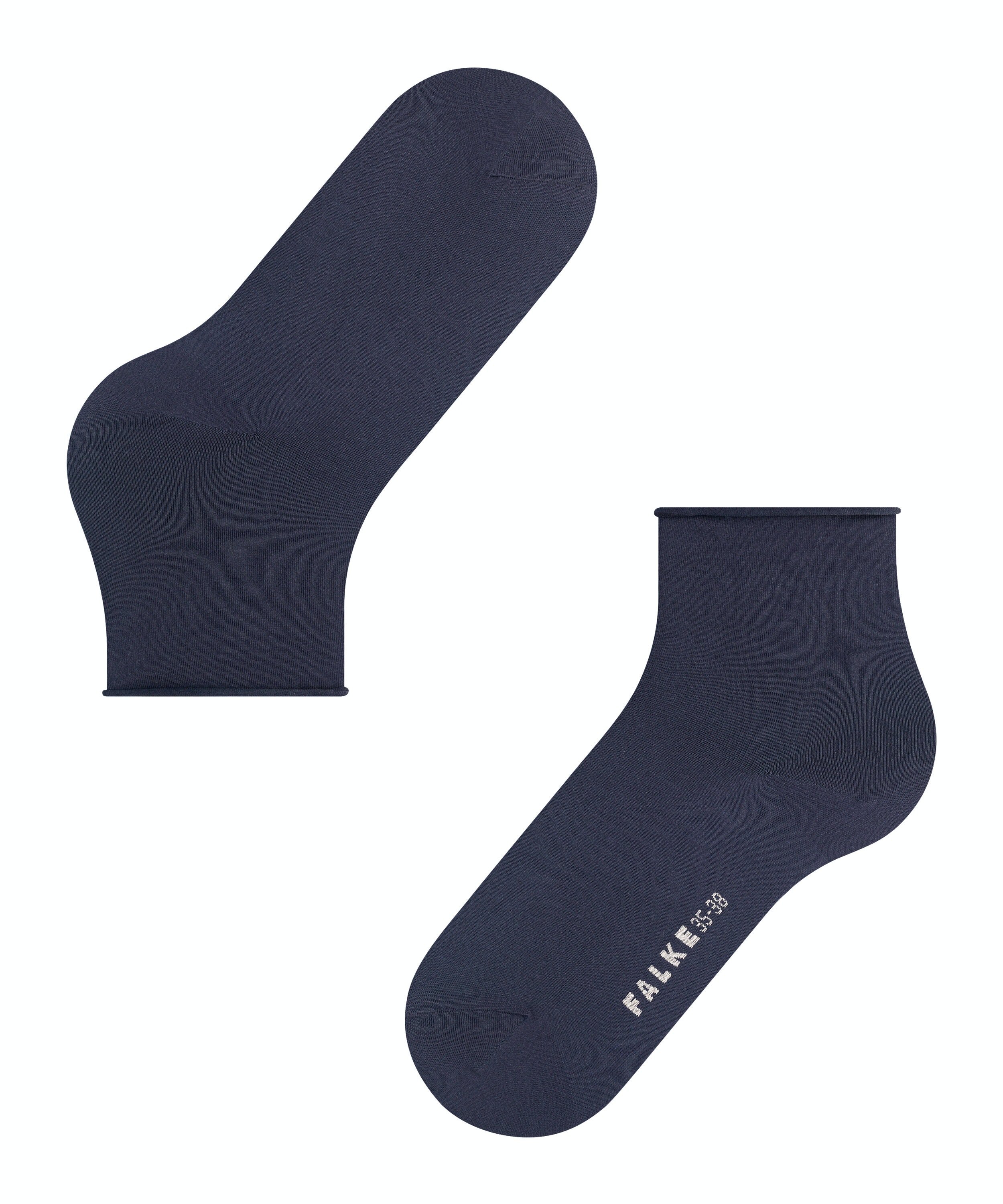 FALKE Cotton Touch damessokken kort, donkerblauw (dark navy)