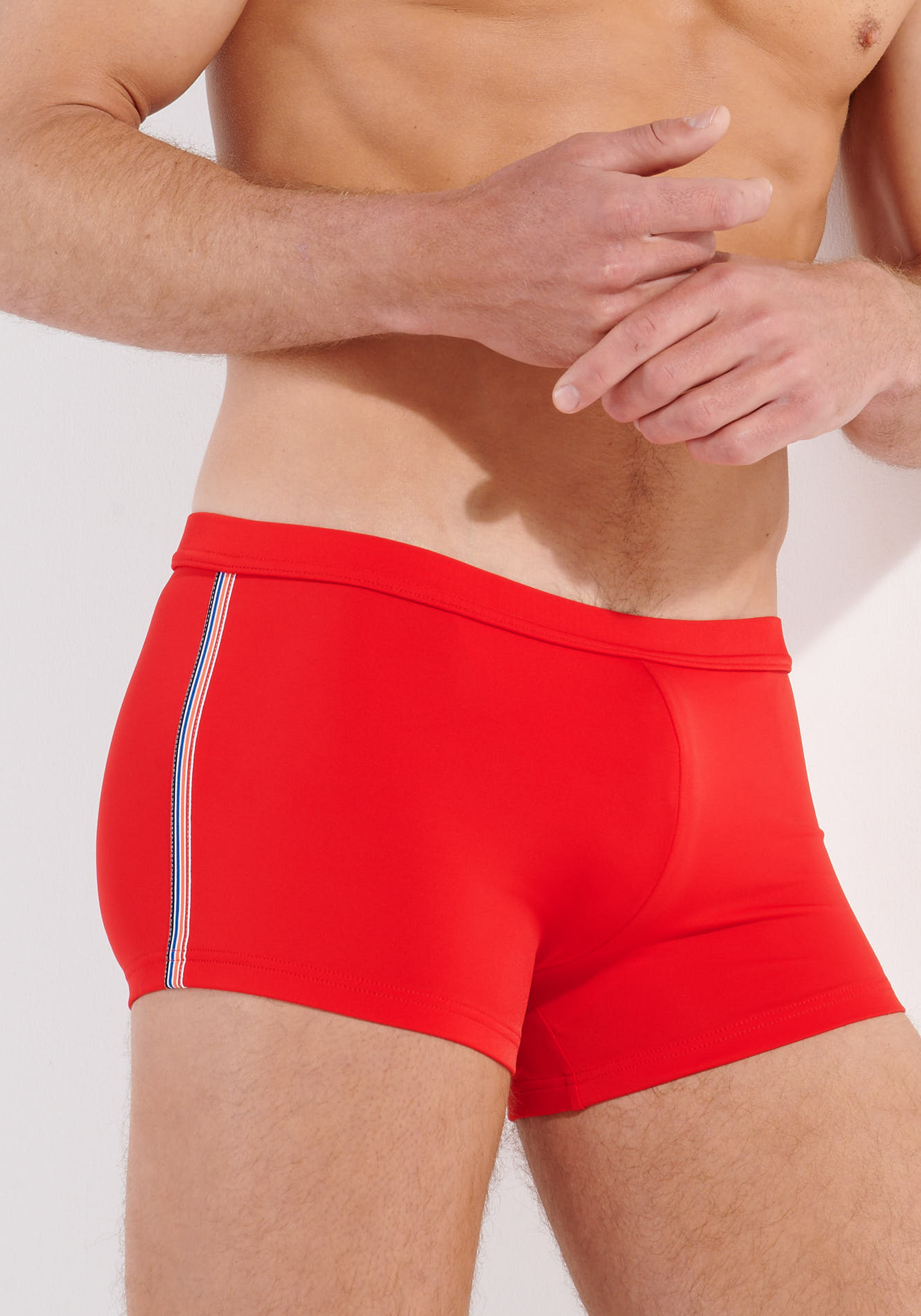 HOM Nautical cup swim shorts, heren zwembroek, rood