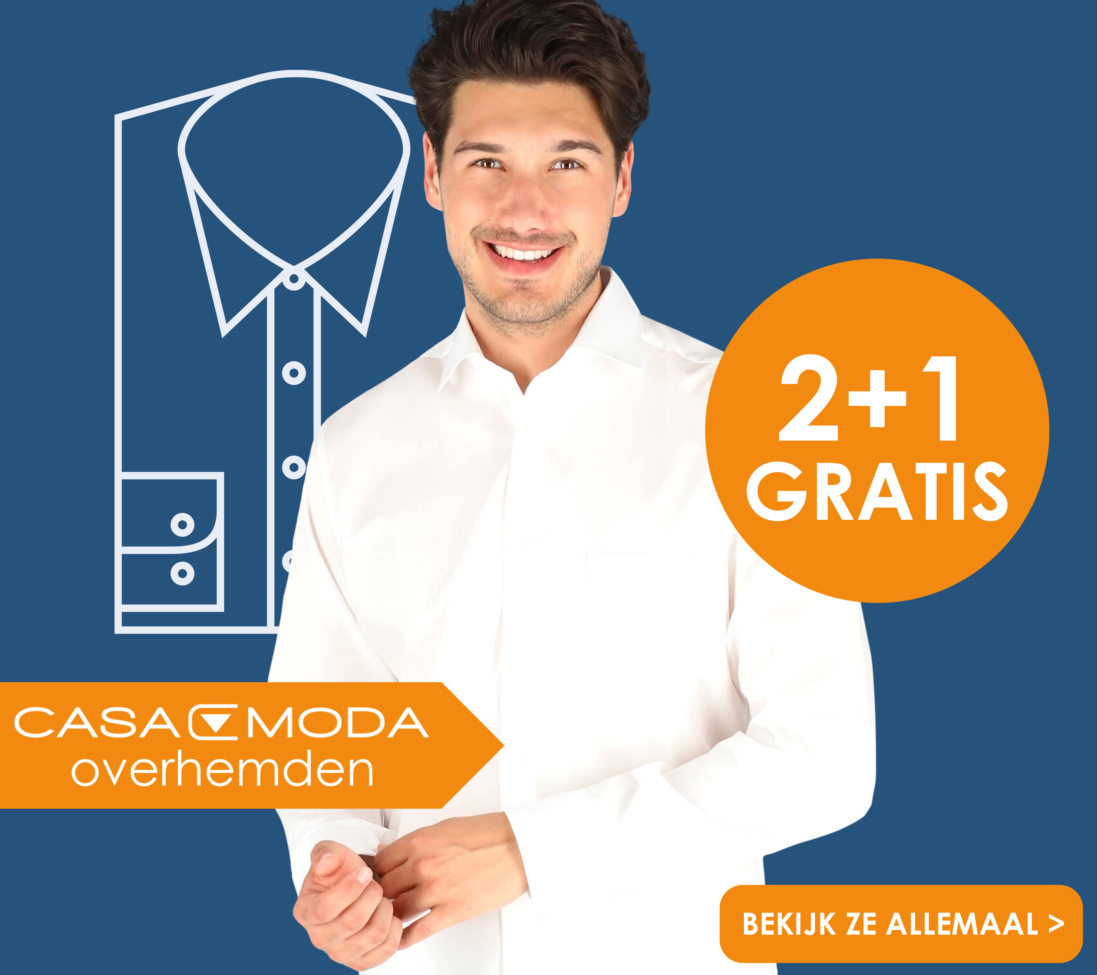 Casa Moda overhemden 2 plus 1 gratis bij HemdVoorHem, bekijk ze allemaal!