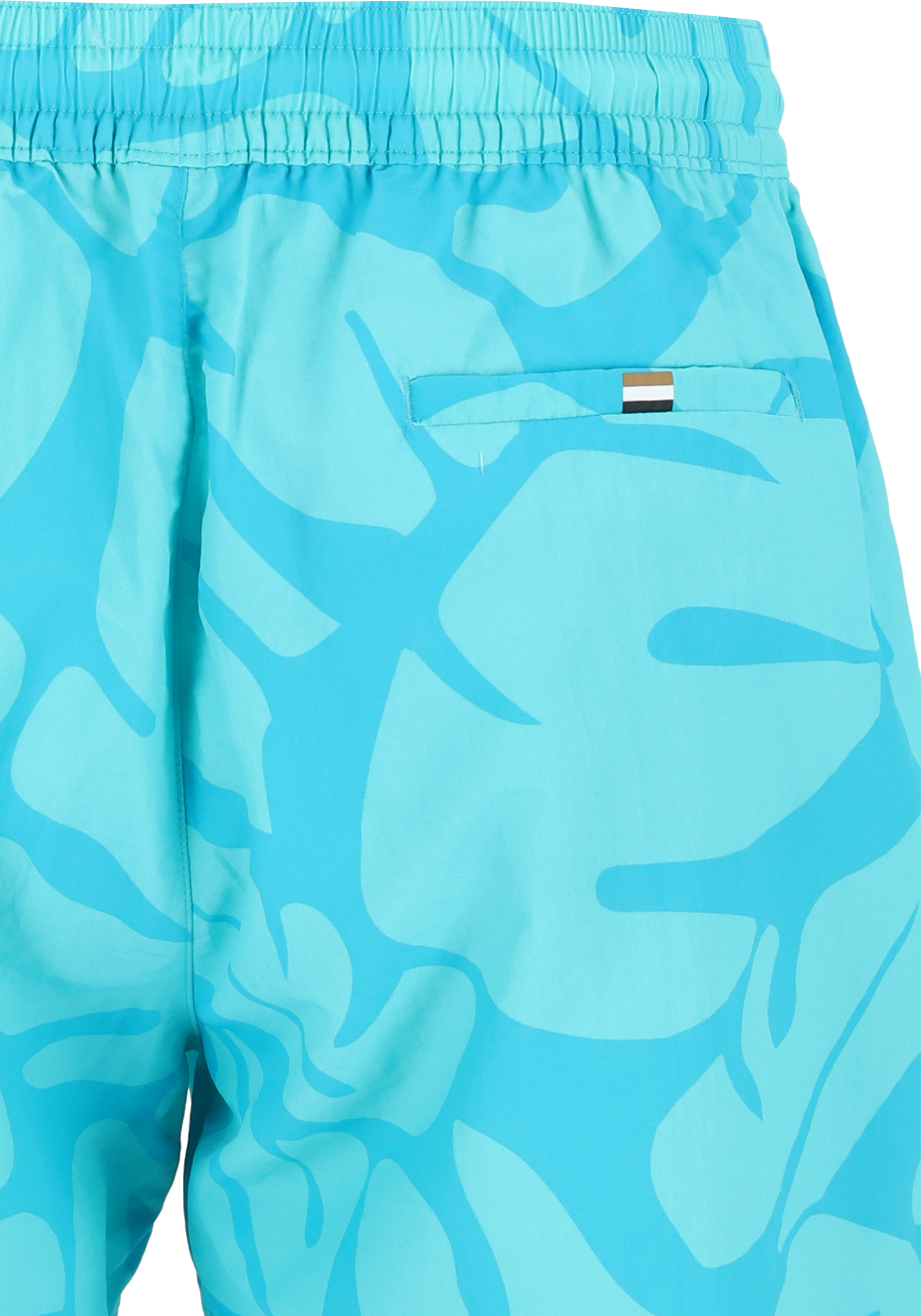 HUGO BOSS Bari swim shorts, heren zwembroek, turquoise dessin