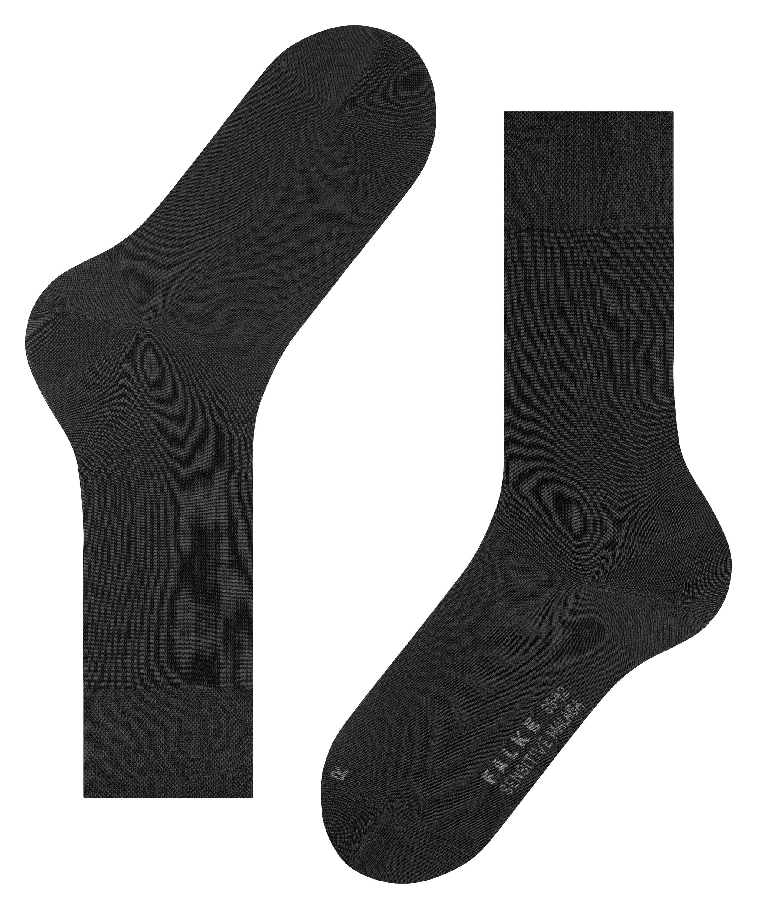 FALKE Sensitive Malaga herensokken, zwart (black)