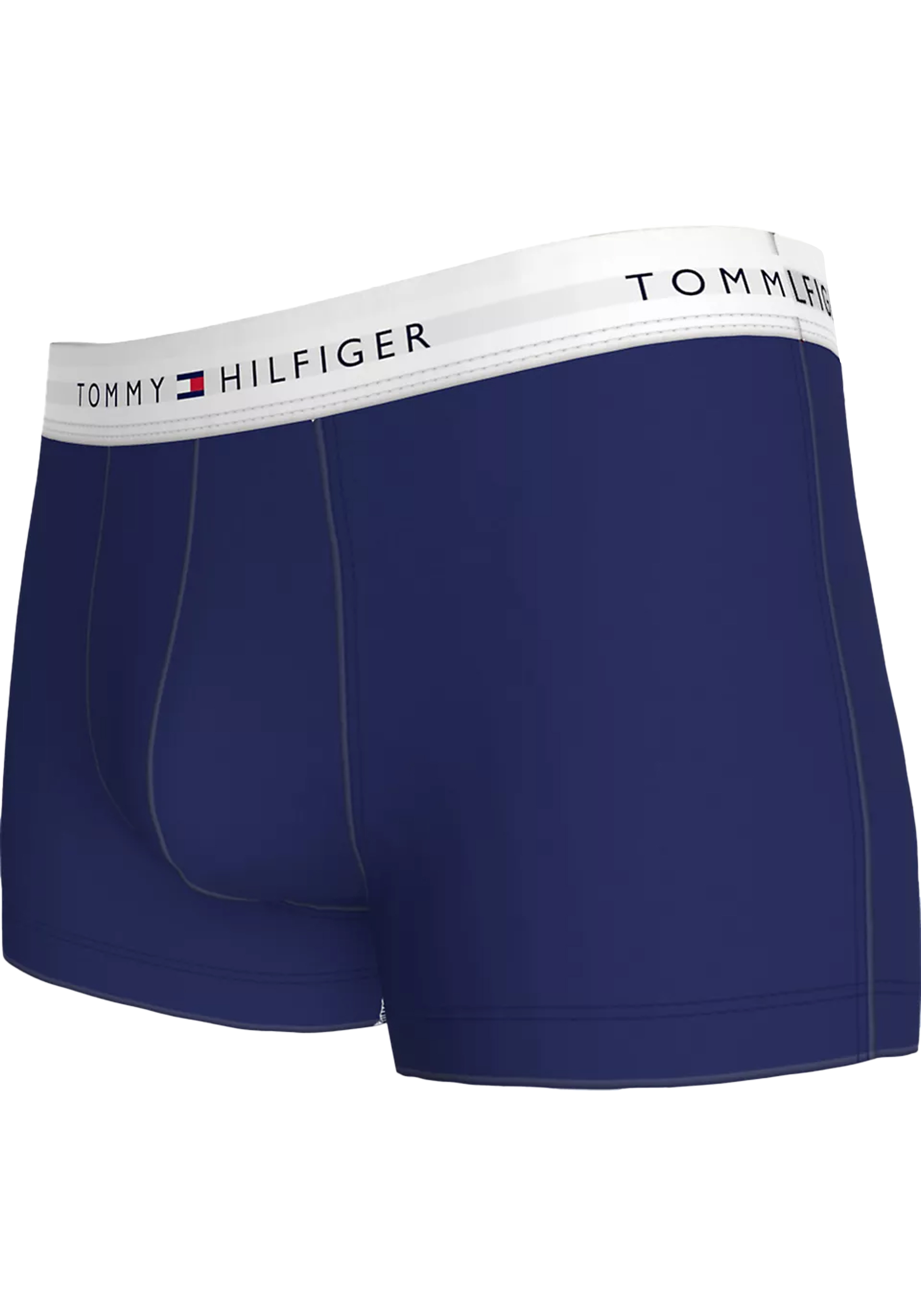 Tommy Hilfiger trunk (3-pack), heren boxers normale lengte, lichtblauw, middenblauw, grijs