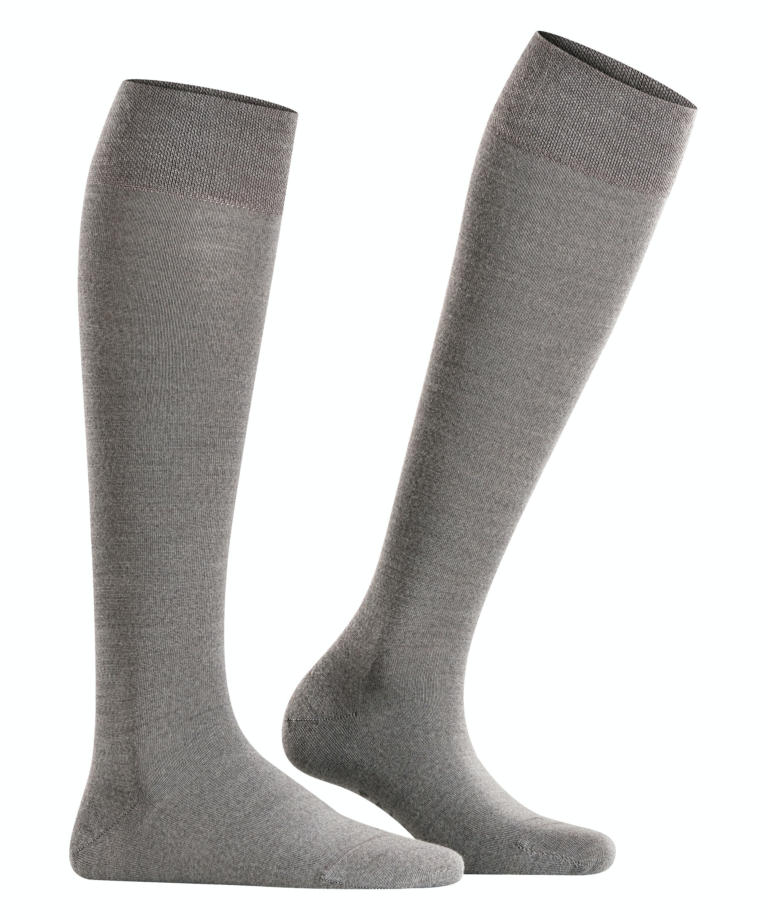 FALKE Sensitive Berlin dames kniekousen, grijs (light grey mel.)