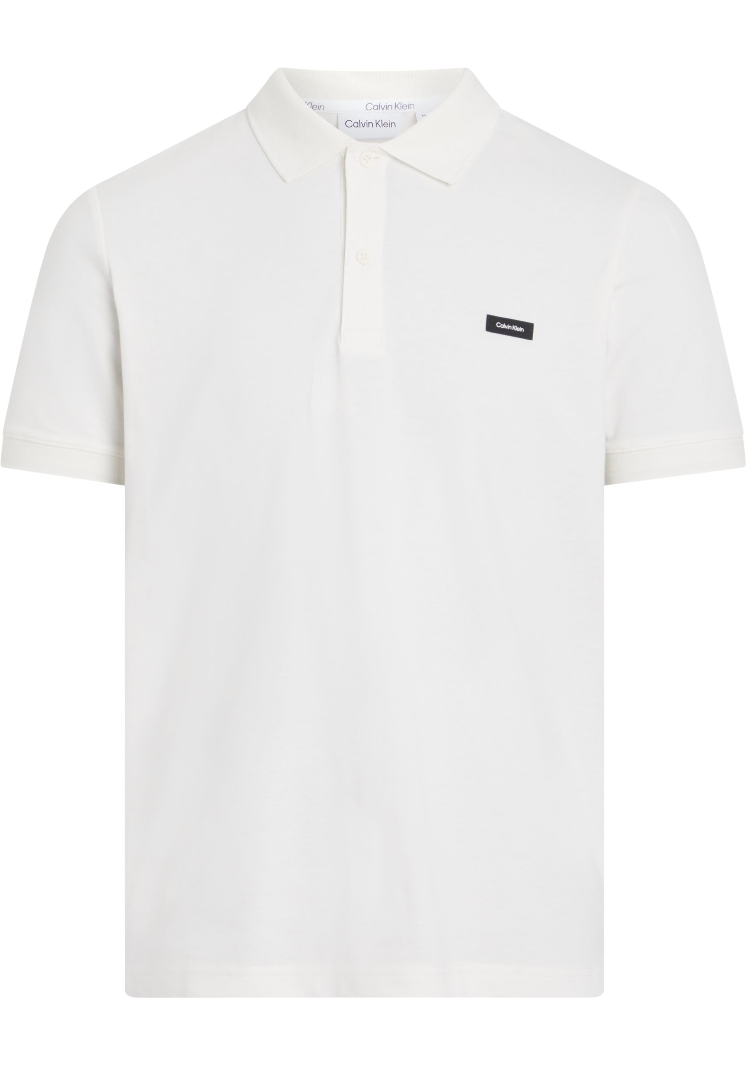 Calvin Klein Thermo Tech Pique Slim Polo, heren poloshirt, off white