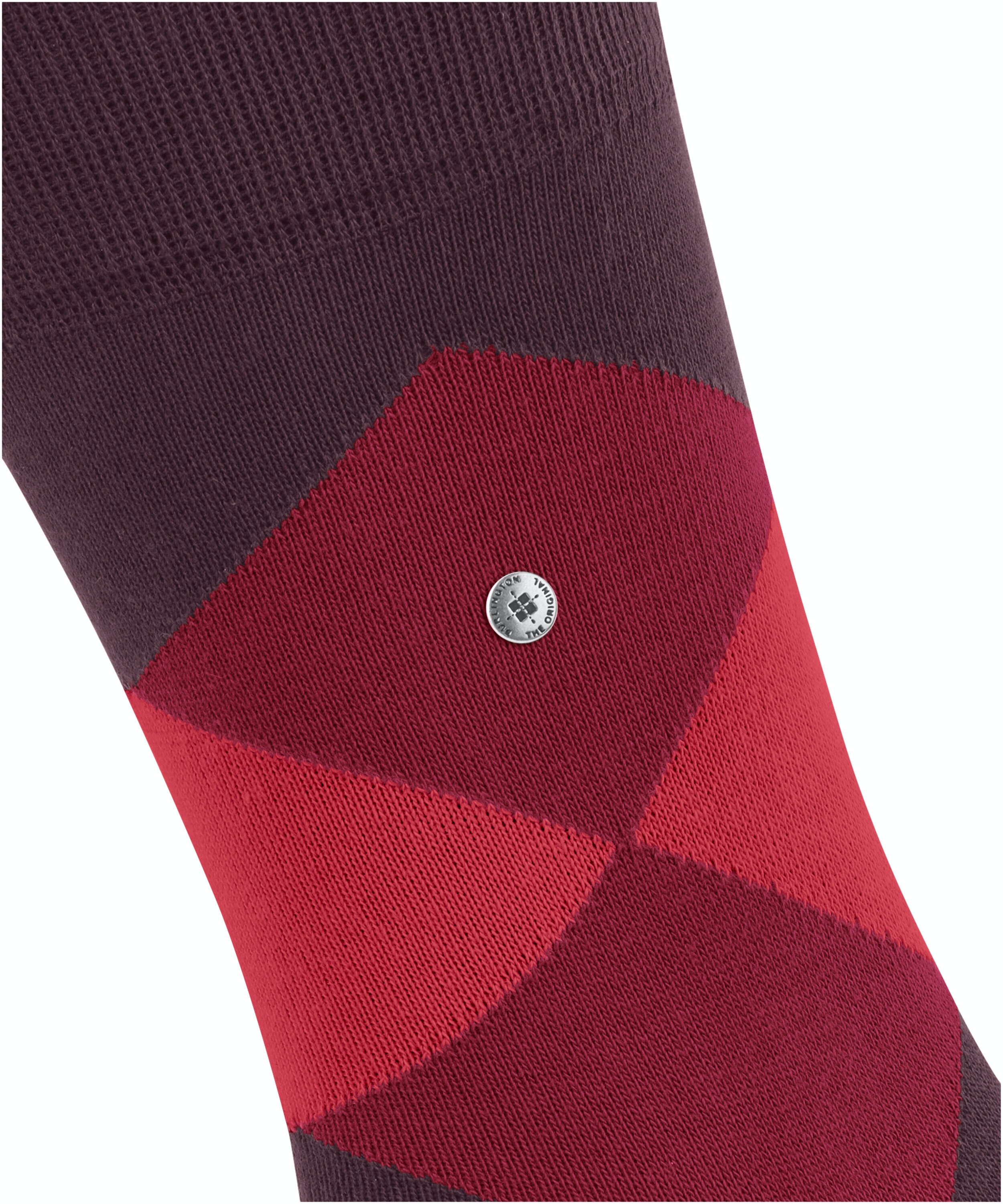 Burlington Clyde herensokken, rood (claret)