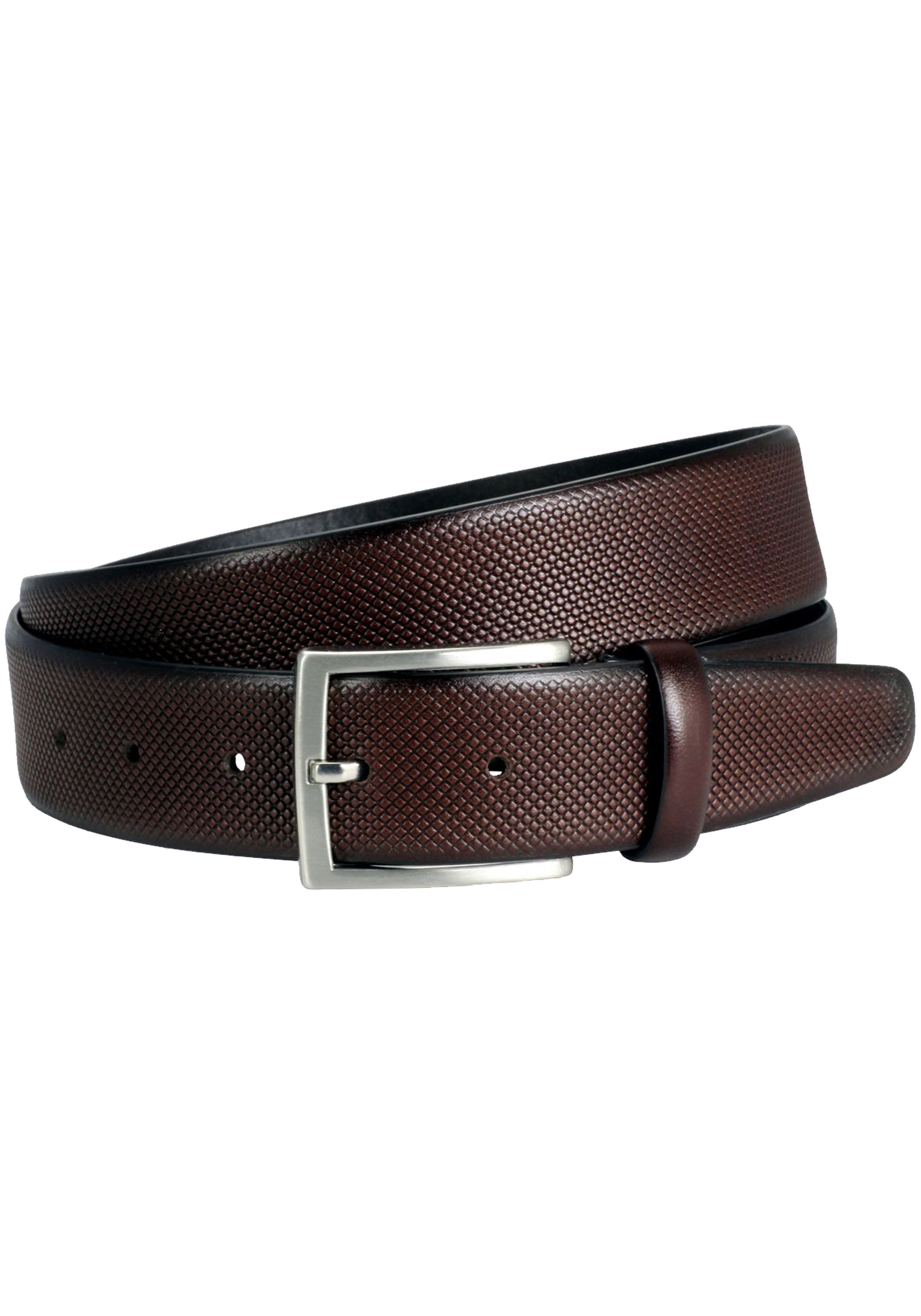 LINDENMANN leren heren riem, bruin