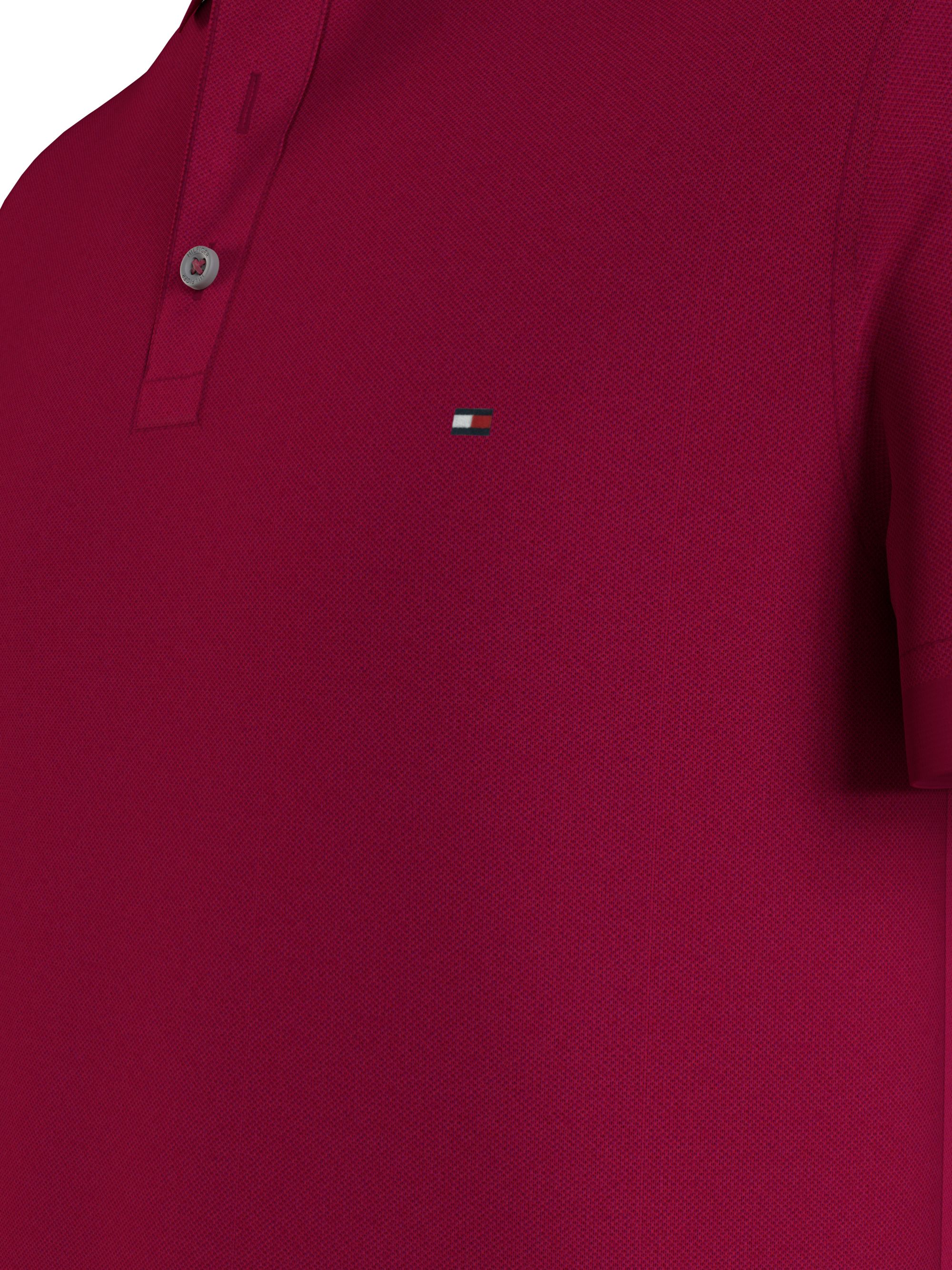 Tommy Hilfiger 1985 Slim Polo, heren poloshirt, donker roze-rood