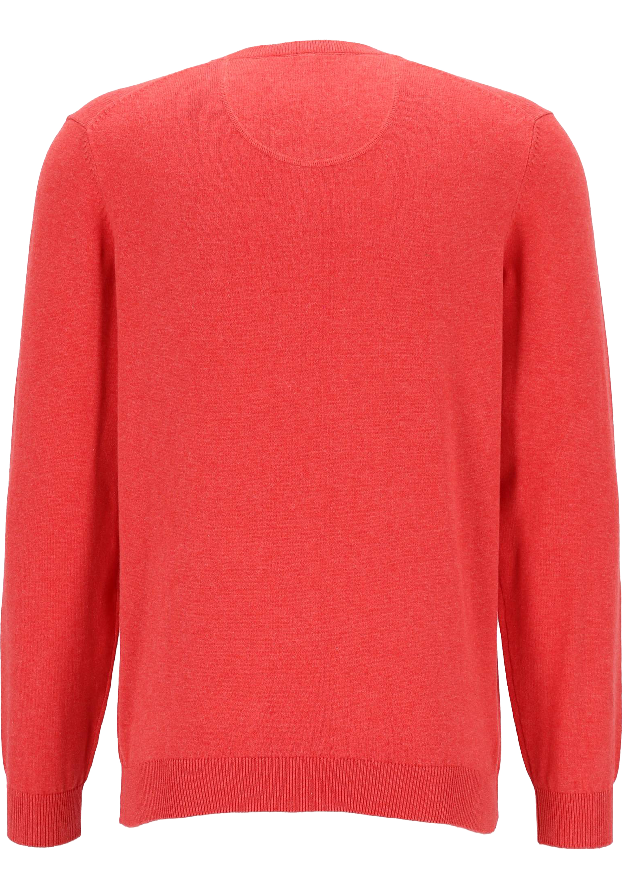 MARVELIS modern fit trui katoen, V-hals, rood