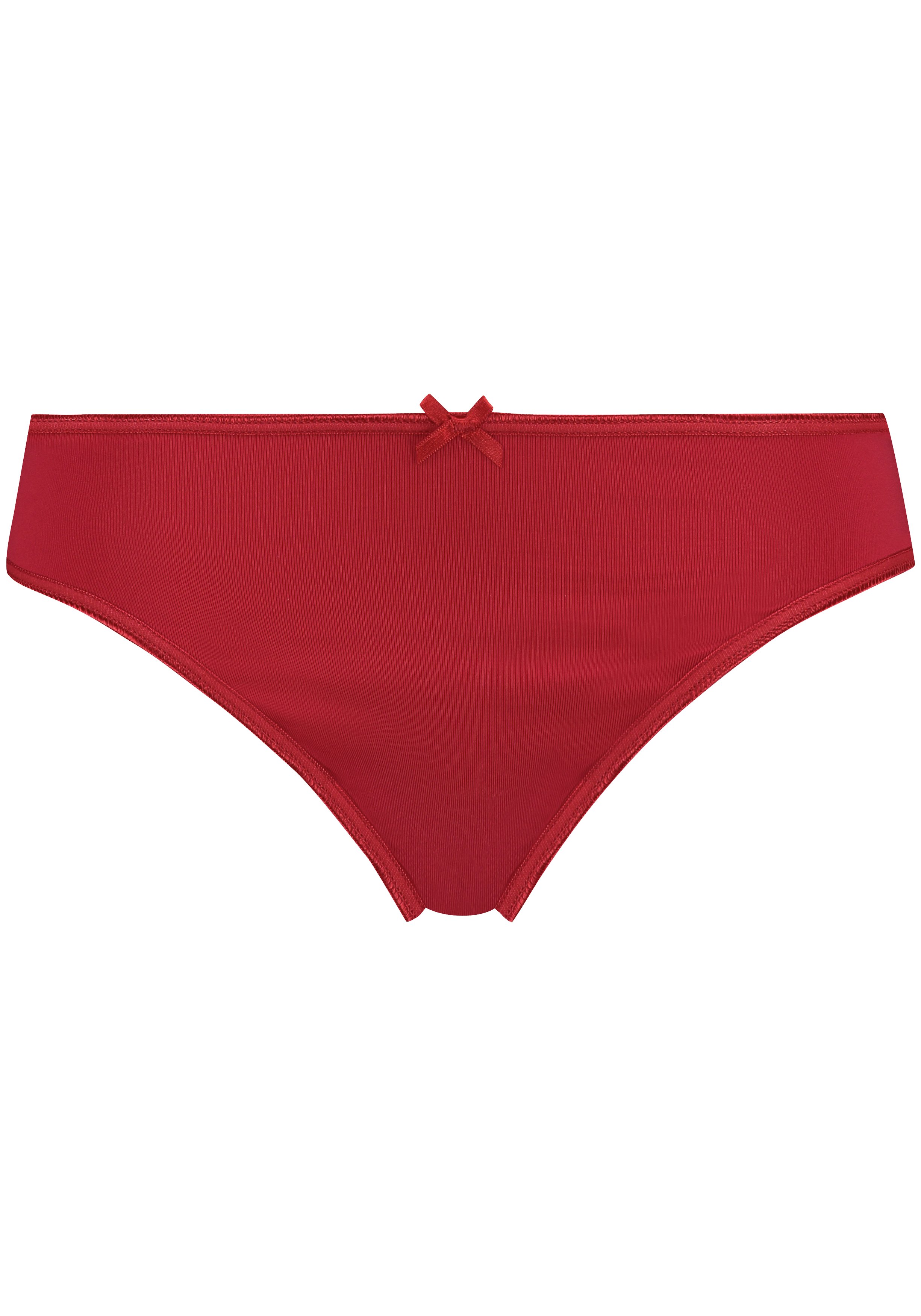 RJ Bodywear Pure Color dames string, donkerrood