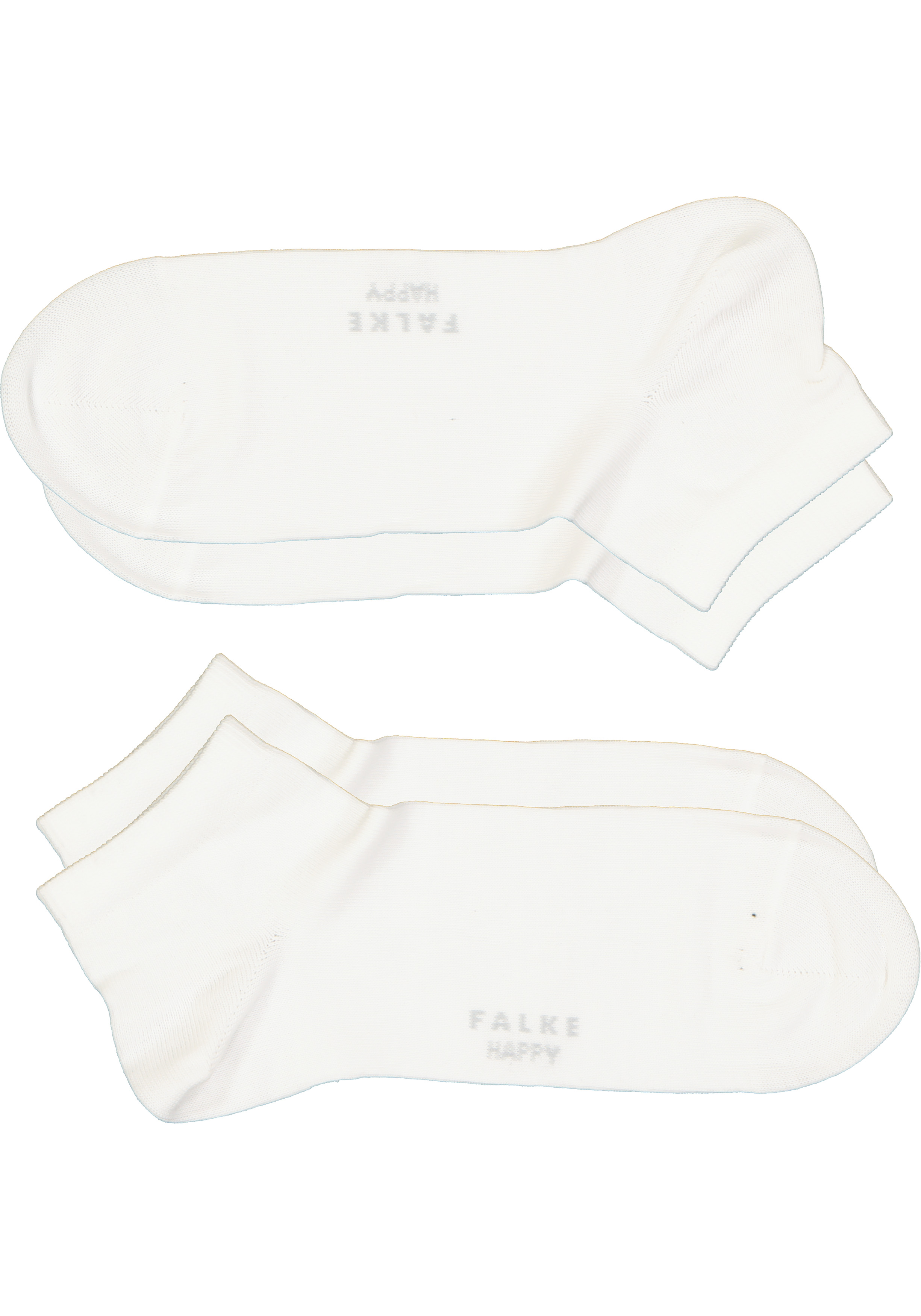 FALKE Happy heren enkelsokken (2-pack), wit (white)