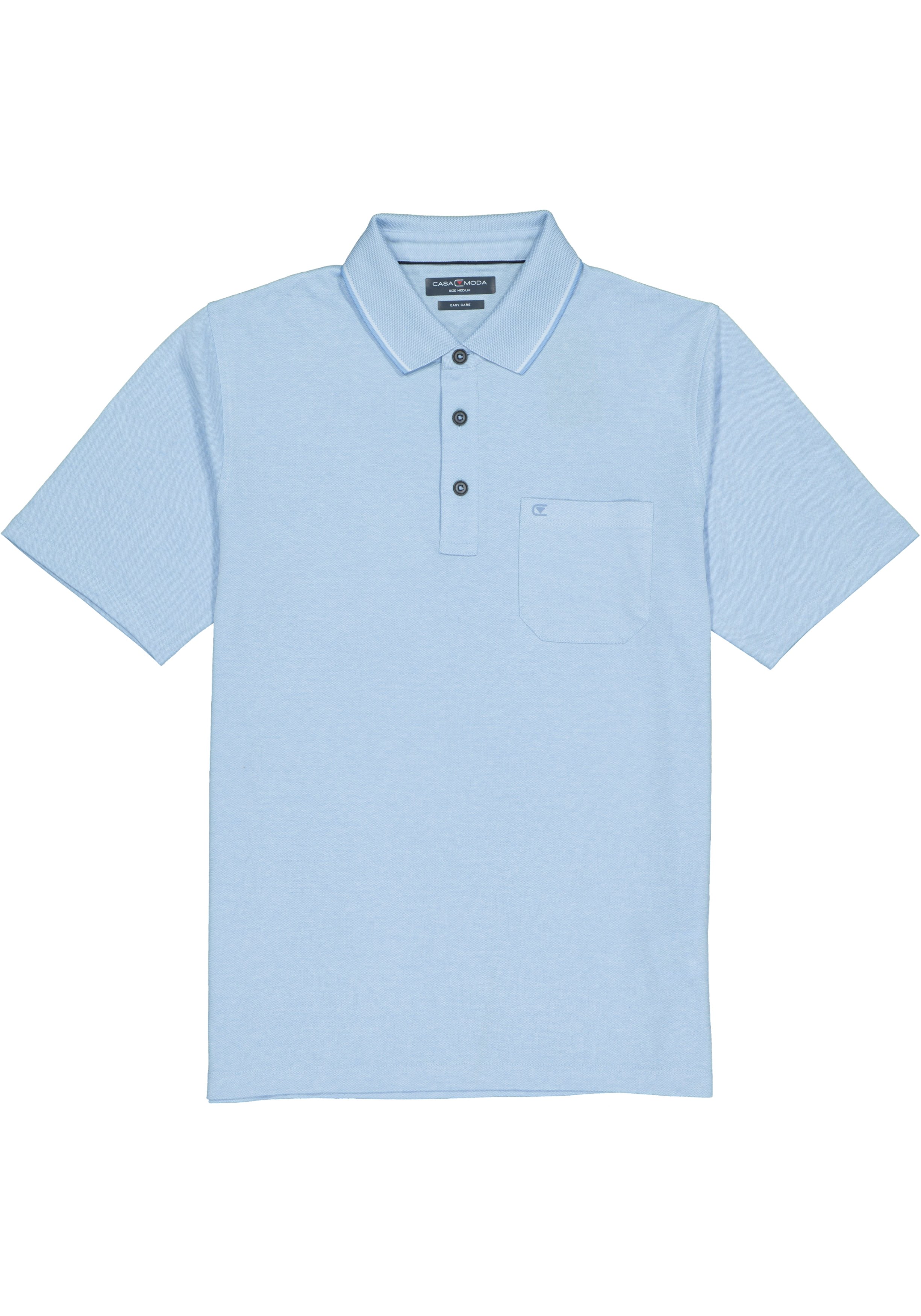 CASA MODA comfort fit poloshirt, lichtblauw melange