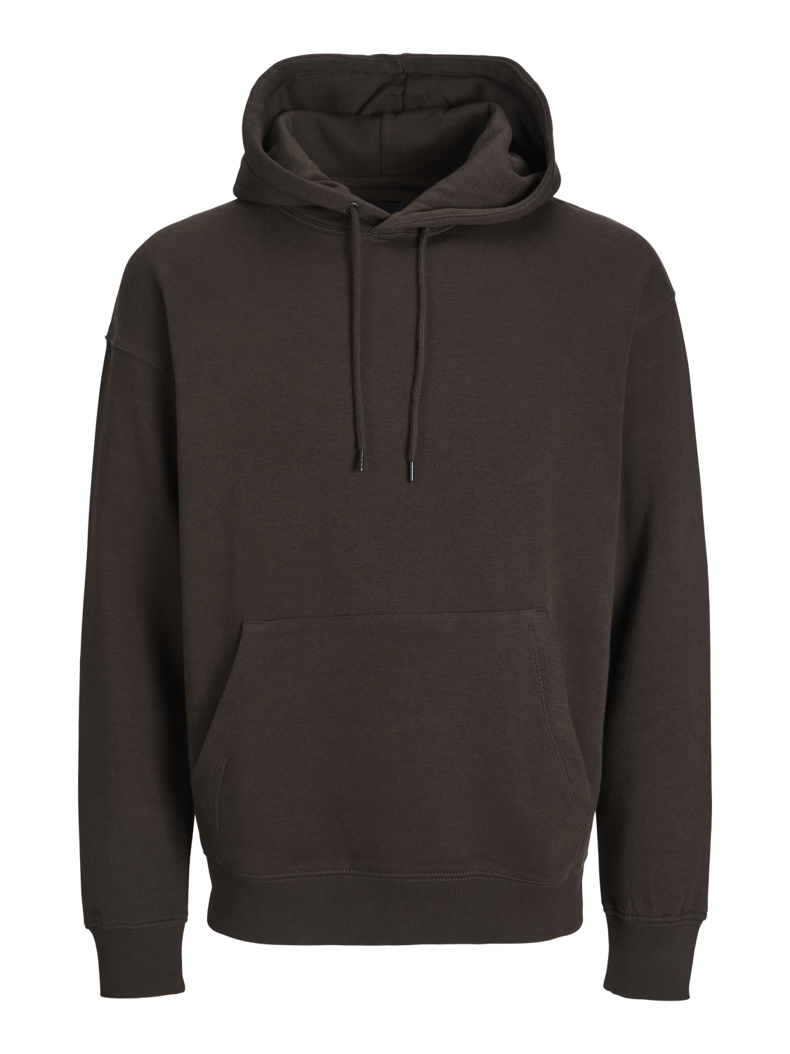 JACK & JONES Star basic sweat hood regular fit, heren hoodie katoenmengsel met capuchon, donkerbruin