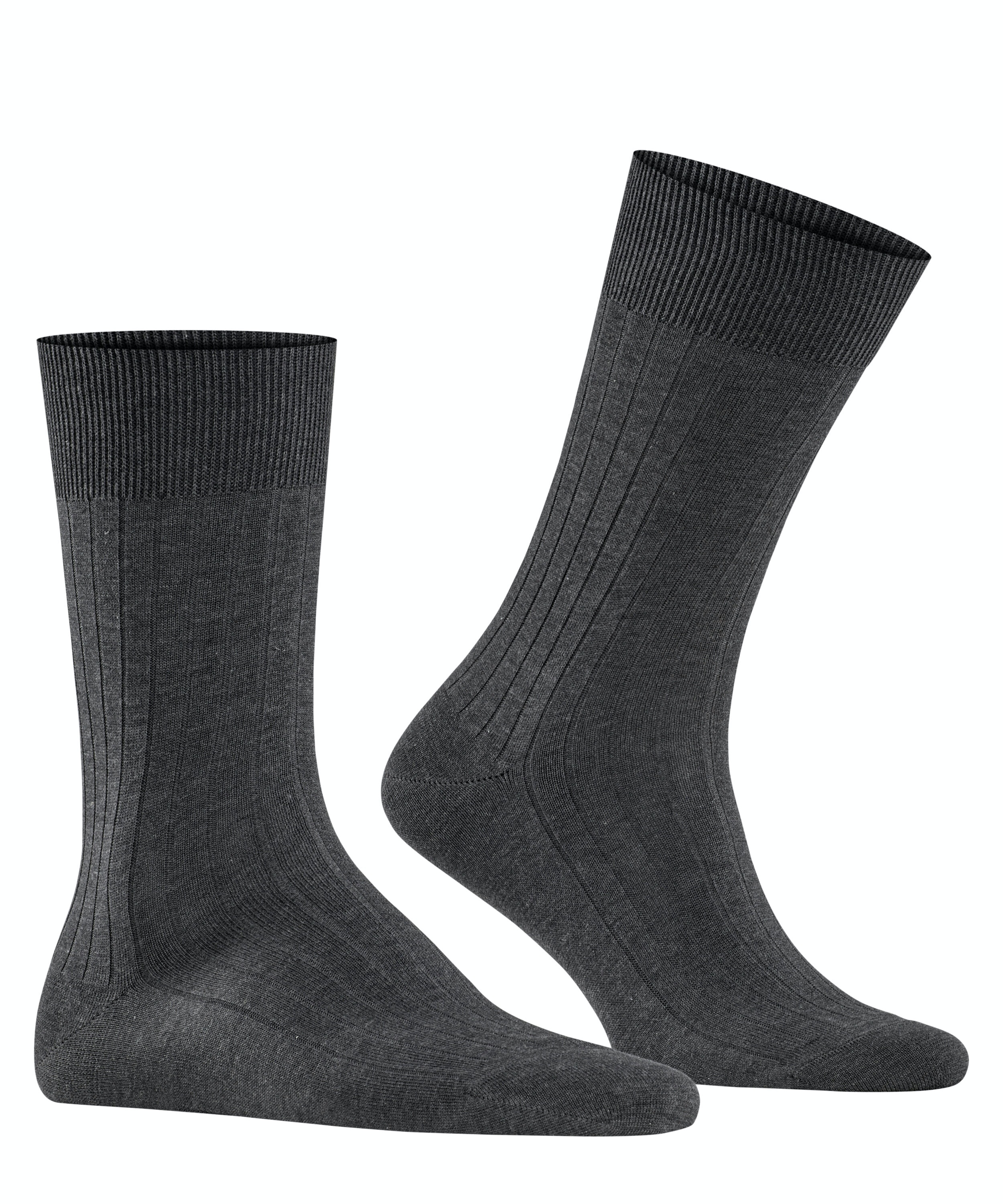 FALKE Milano herensokken, antraciet (anthracite mel.)