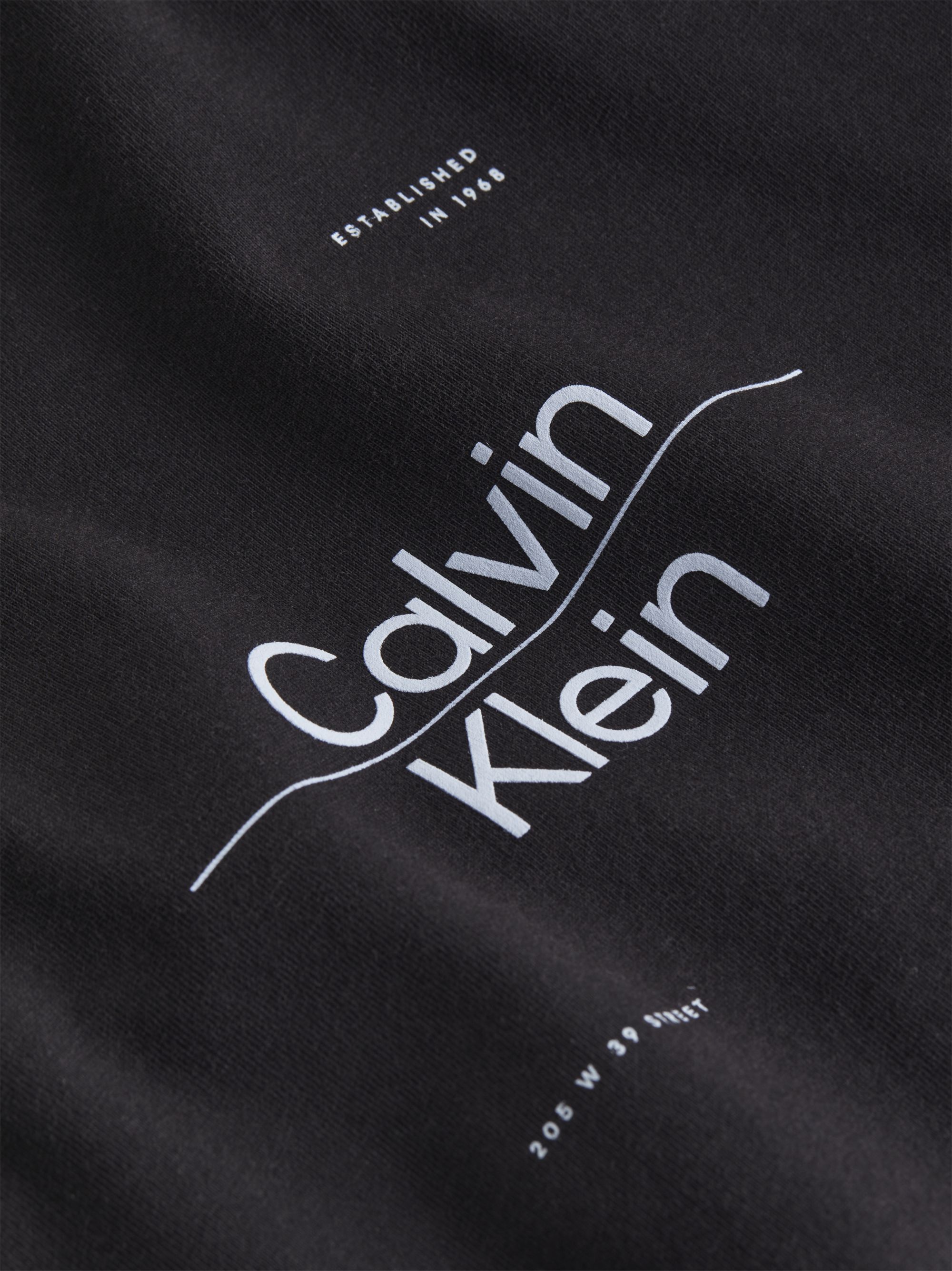 Calvin Klein Optic Line Logo T-shirt, heren T-shirt korte mouw O-hals, zwart