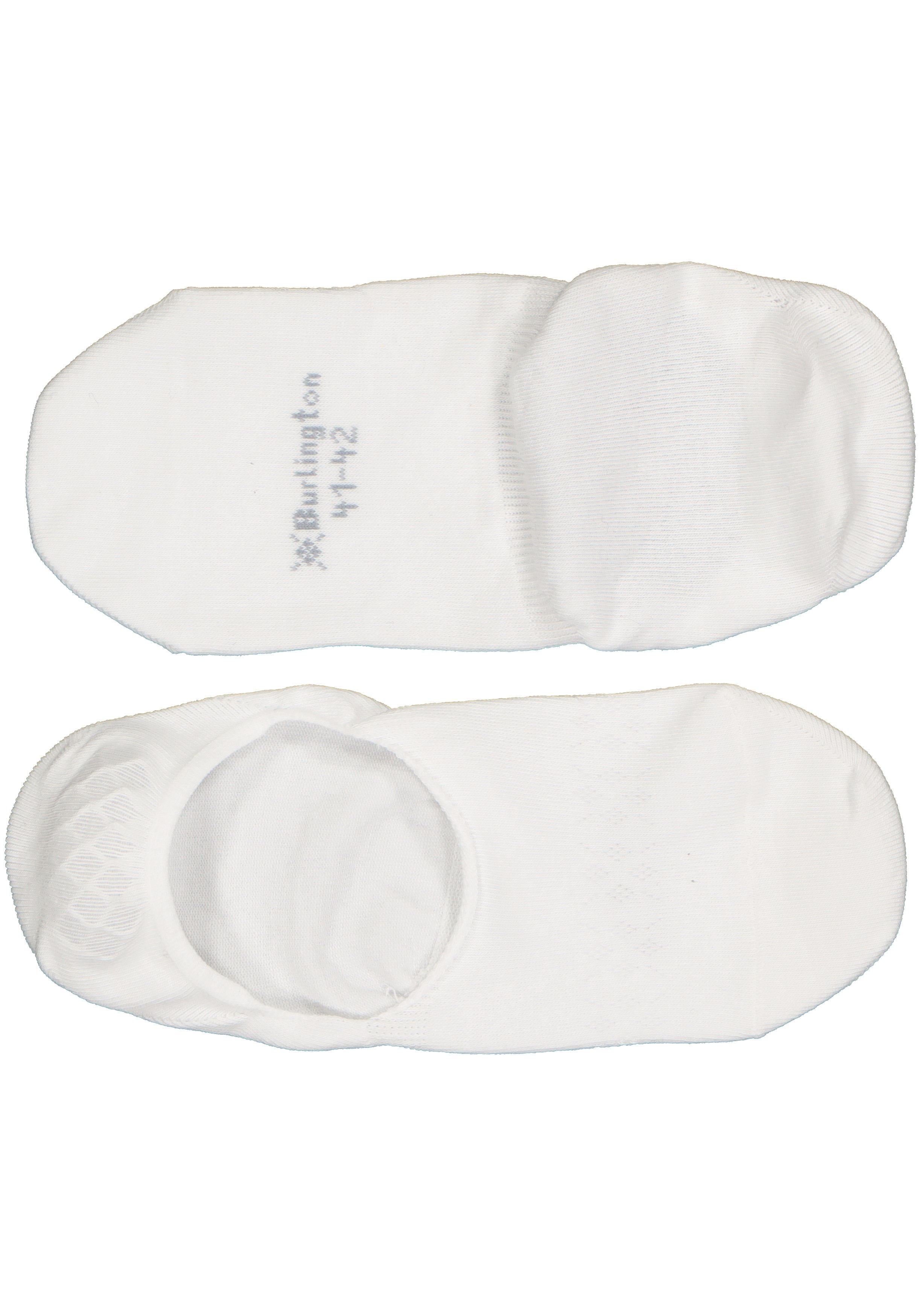 Burlington Everyday dames invisible sokken (2-pack), katoen, wit