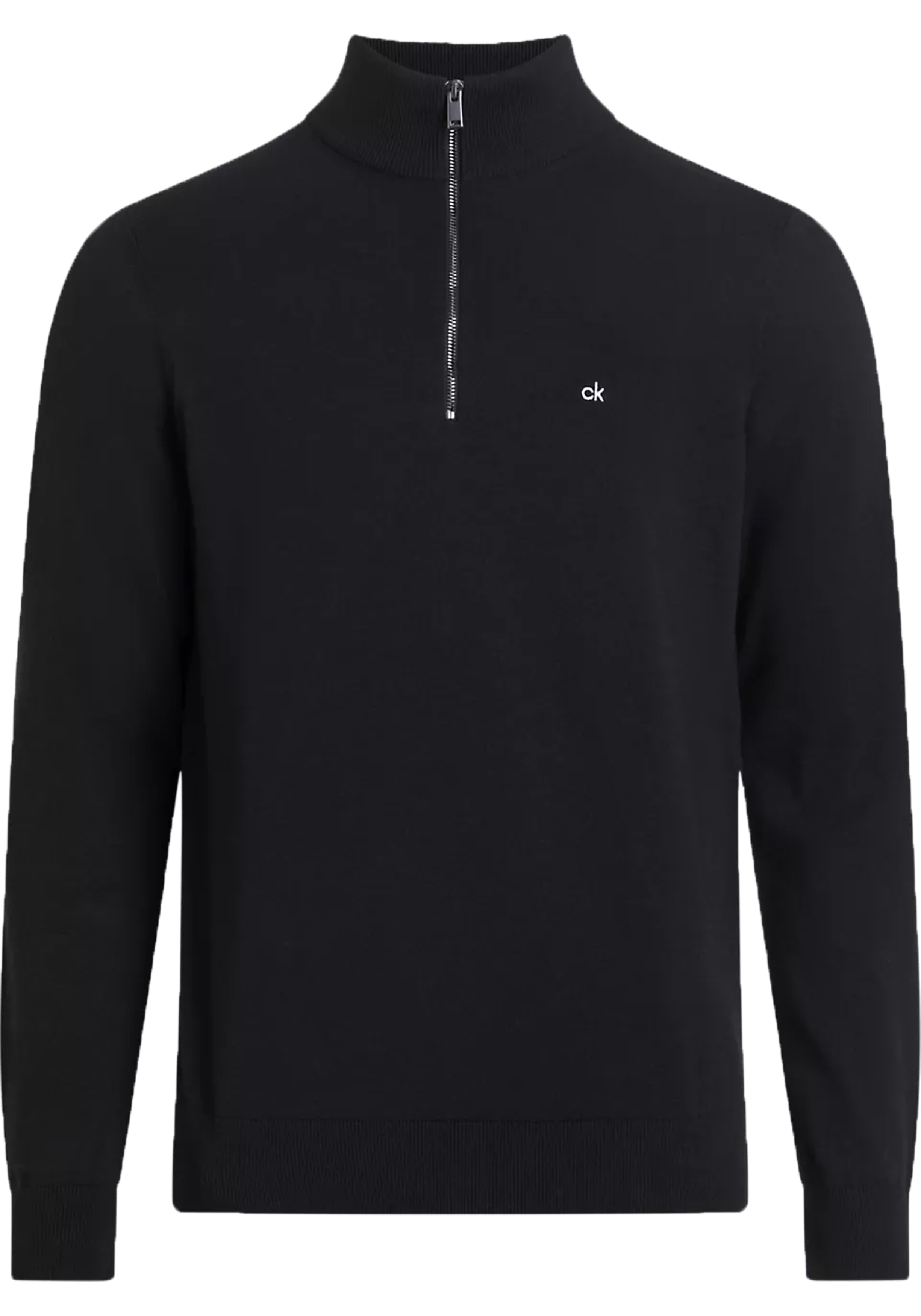 Calvin Klein heren pullover katoen met zijde, zwart