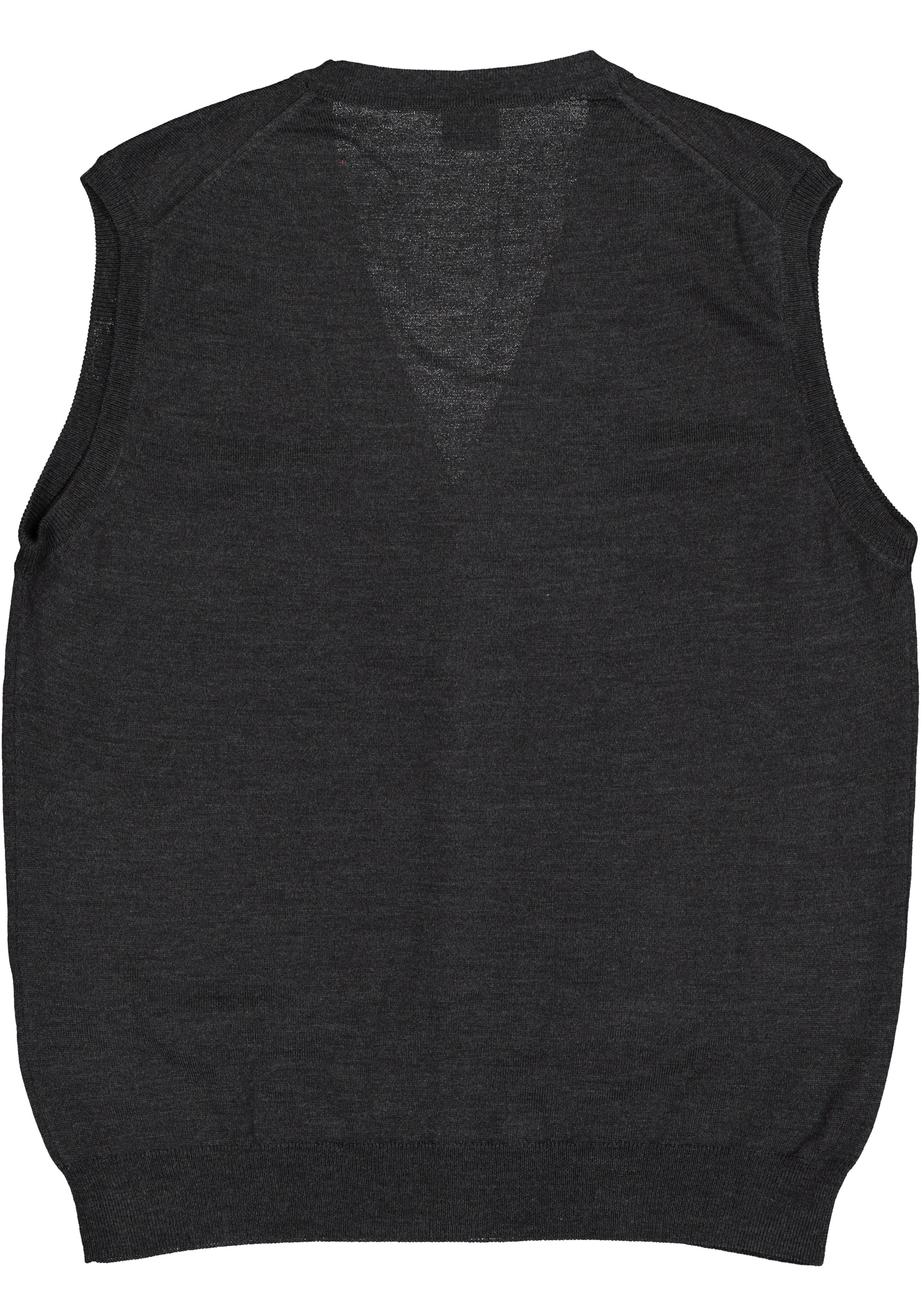 OLYMP modern fit mouwloos vest wol, V-hals, antraciet