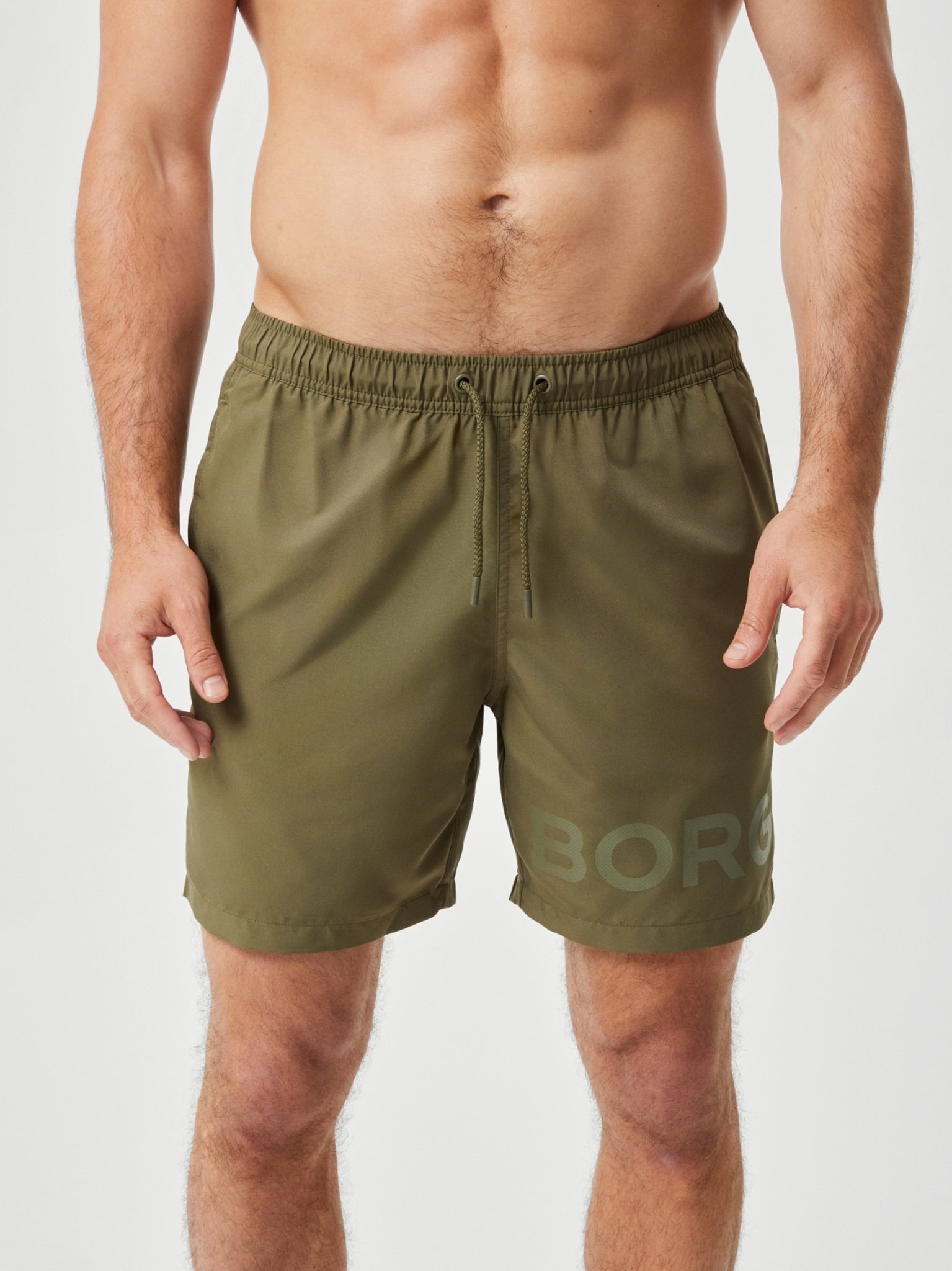 Bjorn Borg Swim Shorts, heren zwembroek, olijfgroen