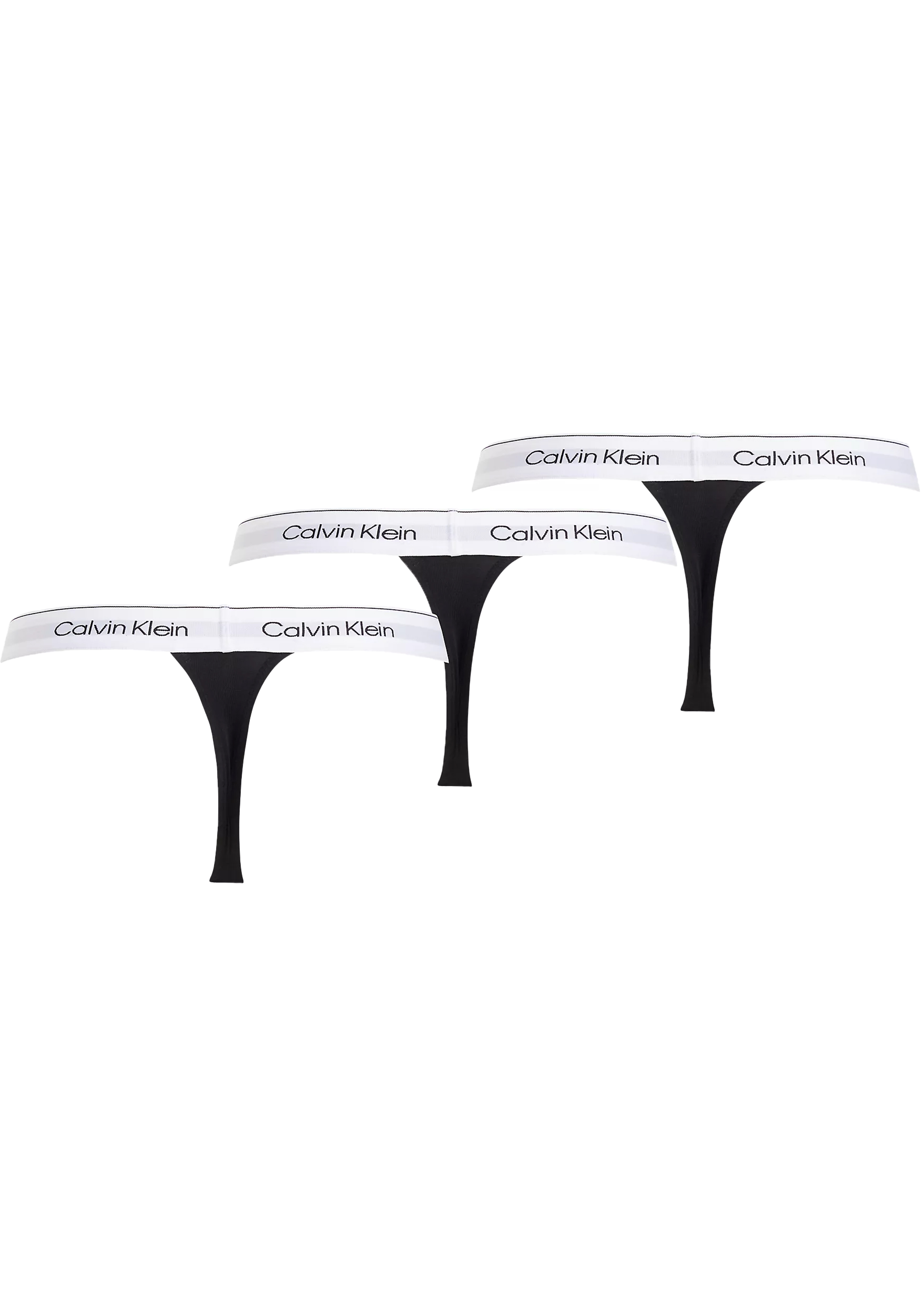 Calvin Klein Thong (3-pack), heren string, zwart